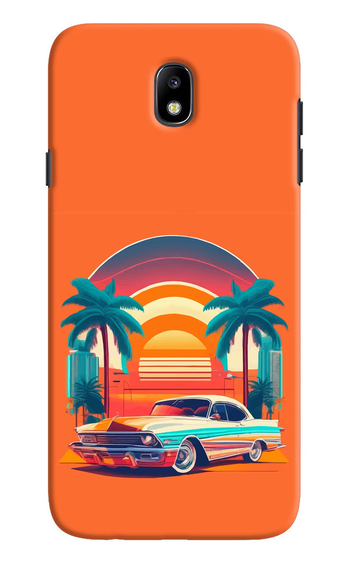 Palm Drive 80s Samsung J7 Pro Back Cover - Palm Drive 80s Samsung J7 Pro Hard Case Back Cover by Casekaro Palm Drive 80s Samsung J7 Pro Hard Case Back Cover by Casekaro