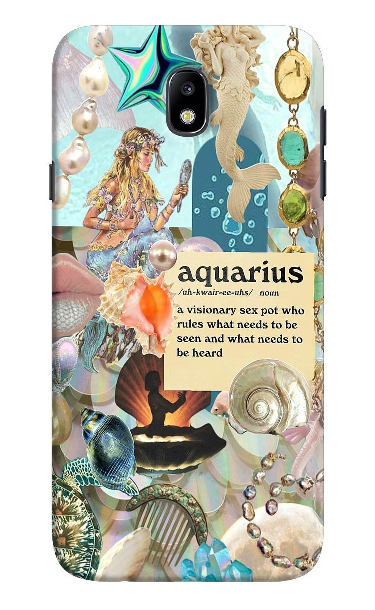 Aquarius Zodiac Samsung J7 Pro Back Cover - Aquarius Zodiac Samsung J7 Pro Hard Case Back Cover by Casekaro Aquarius Zodiac Samsung J7 Pro Hard Case Back Cover by Casekaro