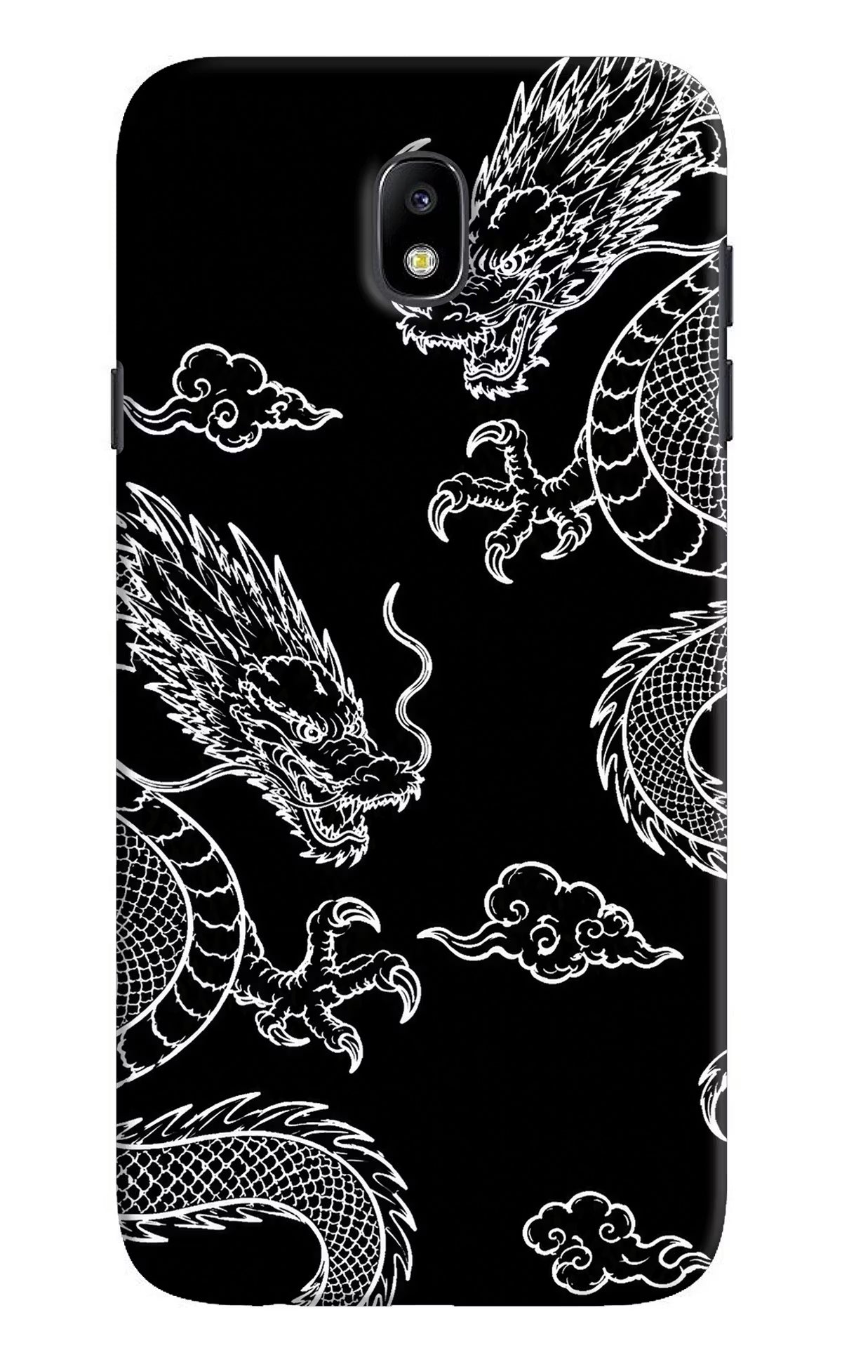Twin Dragons Samsung J7 Pro Back Cover - Twin Dragons Samsung J7 Pro Hard Case Back Cover by Casekaro Twin Dragons Samsung J7 Pro Hard Case Back Cover by Casekaro