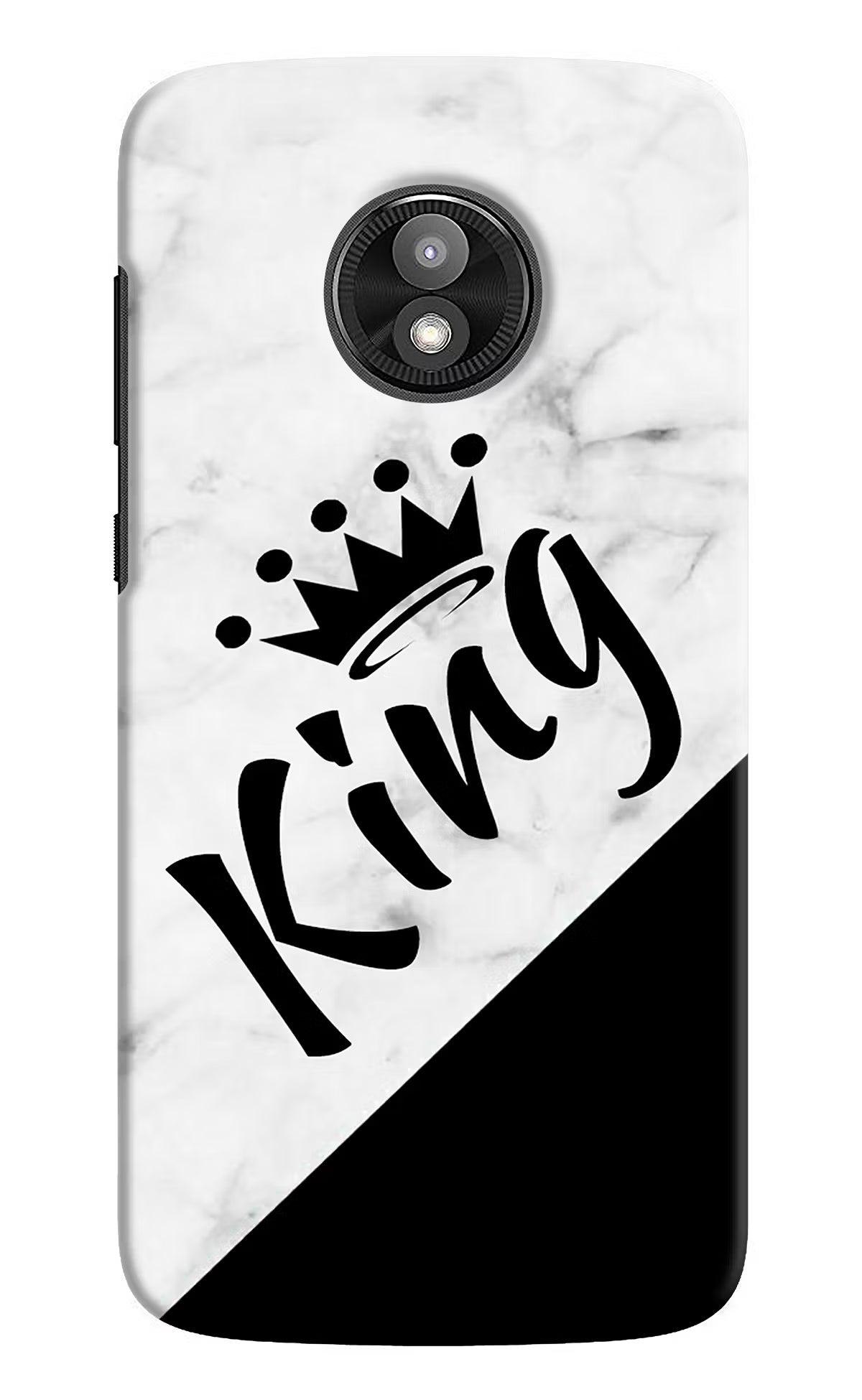King Moto E5 Play Back Cover - King Moto E5 Play Hard Case Back Cover by Casekaro King Moto E5 Play Hard Case Back Cover by Casekaro