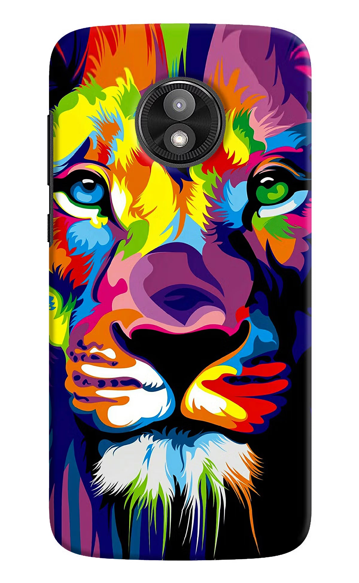 Lion Moto E5 Play Back Cover - Lion Moto E5 Play Hard Case Back Cover by Casekaro Lion Moto E5 Play Hard Case Back Cover by Casekaro