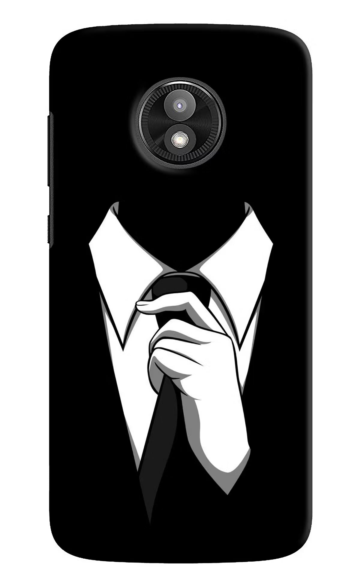 Black Tie Moto E5 Play Back Cover - Black Tie Moto E5 Play Hard Case Back Cover by Casekaro Black Tie Moto E5 Play Hard Case Back Cover by Casekaro