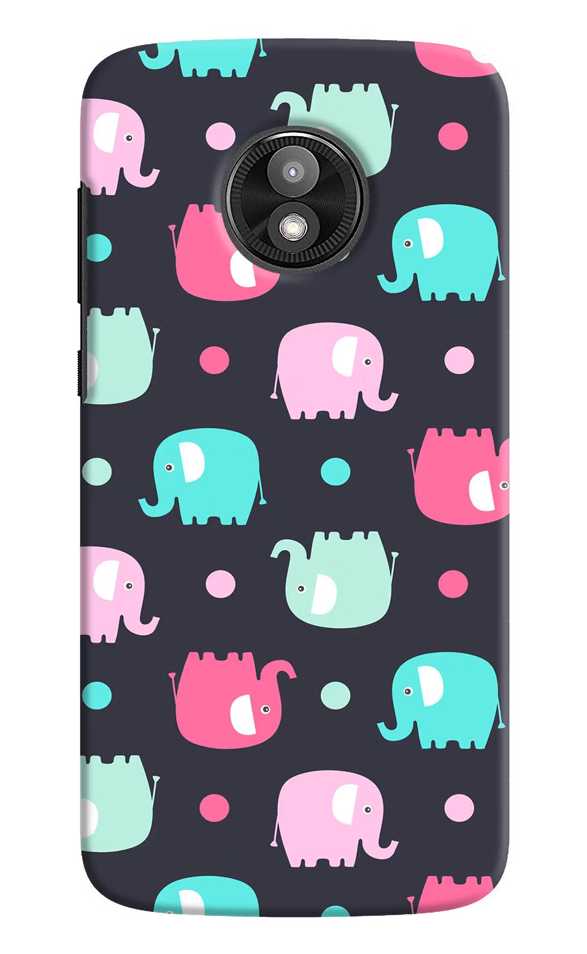 Elephants Moto E5 Play Back Cover - Elephants Moto E5 Play Hard Case Back Cover by Casekaro Elephants Moto E5 Play Hard Case Back Cover by Casekaro