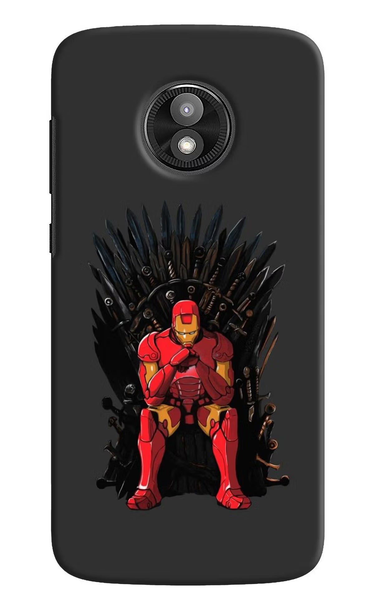 Ironman Throne Moto E5 Play Back Cover - Ironman Throne Moto E5 Play Hard Case Back Cover by Casekaro Ironman Throne Moto E5 Play Hard Case Back Cover by Casekaro