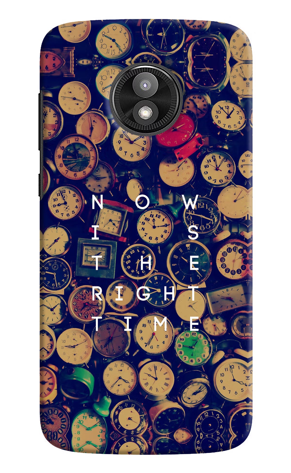 Now is the Right Time Quote Moto E5 Play Back Cover - Now is the Right Time Quote Moto E5 Play Hard Case Back Cover by Casekaro Now is the Right Time Quote Moto E5 Play Hard Case Back Cover by Casekaro