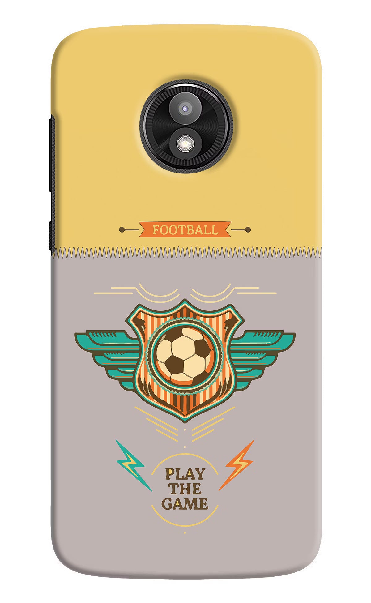 Football Moto E5 Play Back Cover - Football Moto E5 Play Hard Case Back Cover by Casekaro Football Moto E5 Play Hard Case Back Cover by Casekaro