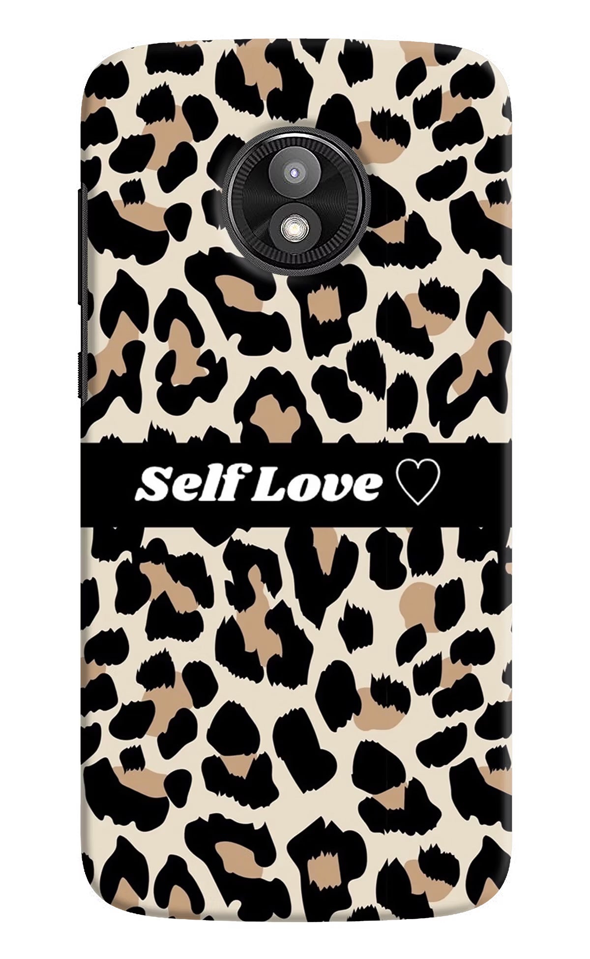 Leopard Print Self Love Moto E5 Play Back Cover - Leopard Print Self Love Moto E5 Play Hard Case Back Cover by Casekaro Leopard Print Self Love Moto E5 Play Hard Case Back Cover by Casekaro