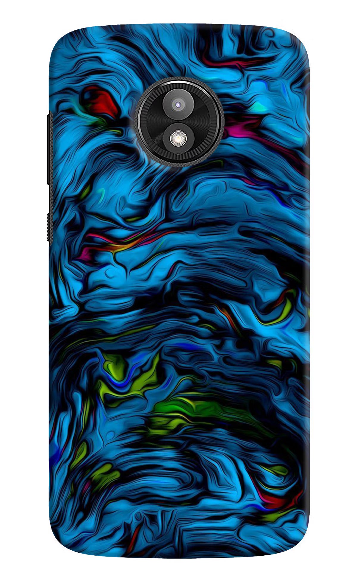 Dark Blue Abstract Moto E5 Play Back Cover - Dark Blue Abstract Moto E5 Play Hard Case Back Cover by Casekaro Dark Blue Abstract Moto E5 Play Hard Case Back Cover by Casekaro