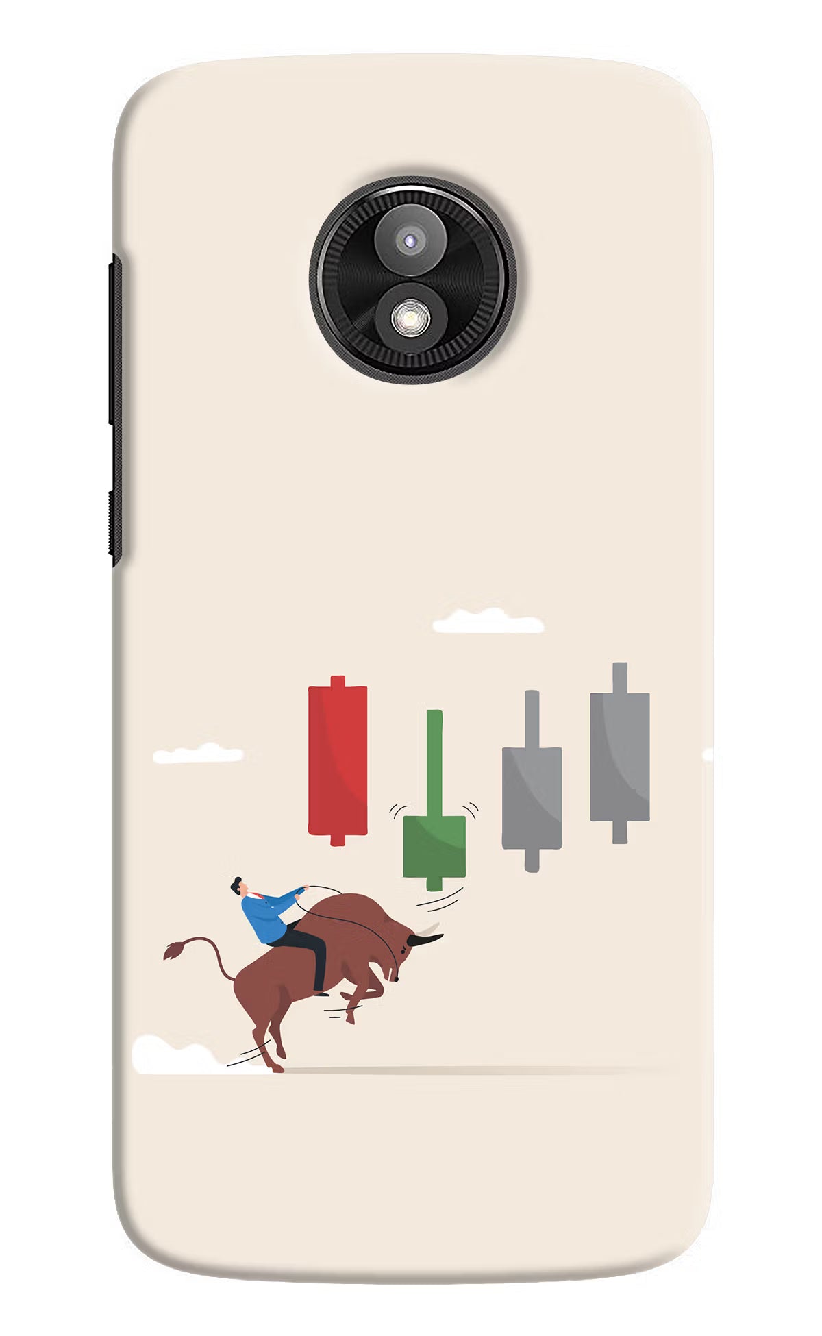 Bull Trading Momentum Moto E5 Play Back Cover - Bull Trading Momentum Moto E5 Play Hard Case Back Cover by Casekaro Bull Trading Momentum Moto E5 Play Hard Case Back Cover by Casekaro