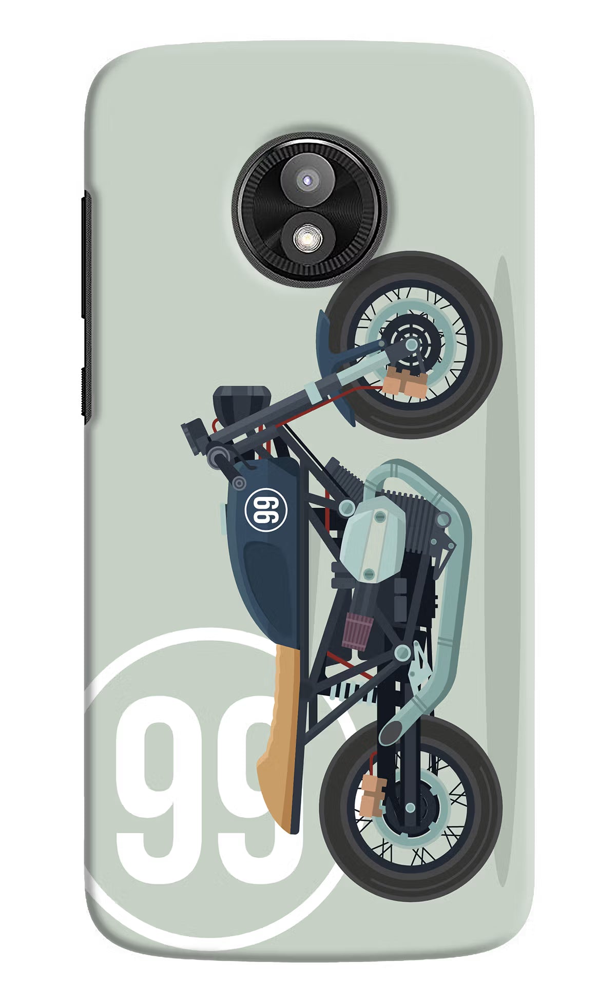 Classic Cafe Racer 99 Moto E5 Play Back Cover - Classic Cafe Racer 99 Moto E5 Play Hard Case Back Cover by Casekaro Classic Cafe Racer 99 Moto E5 Play Hard Case Back Cover by Casekaro