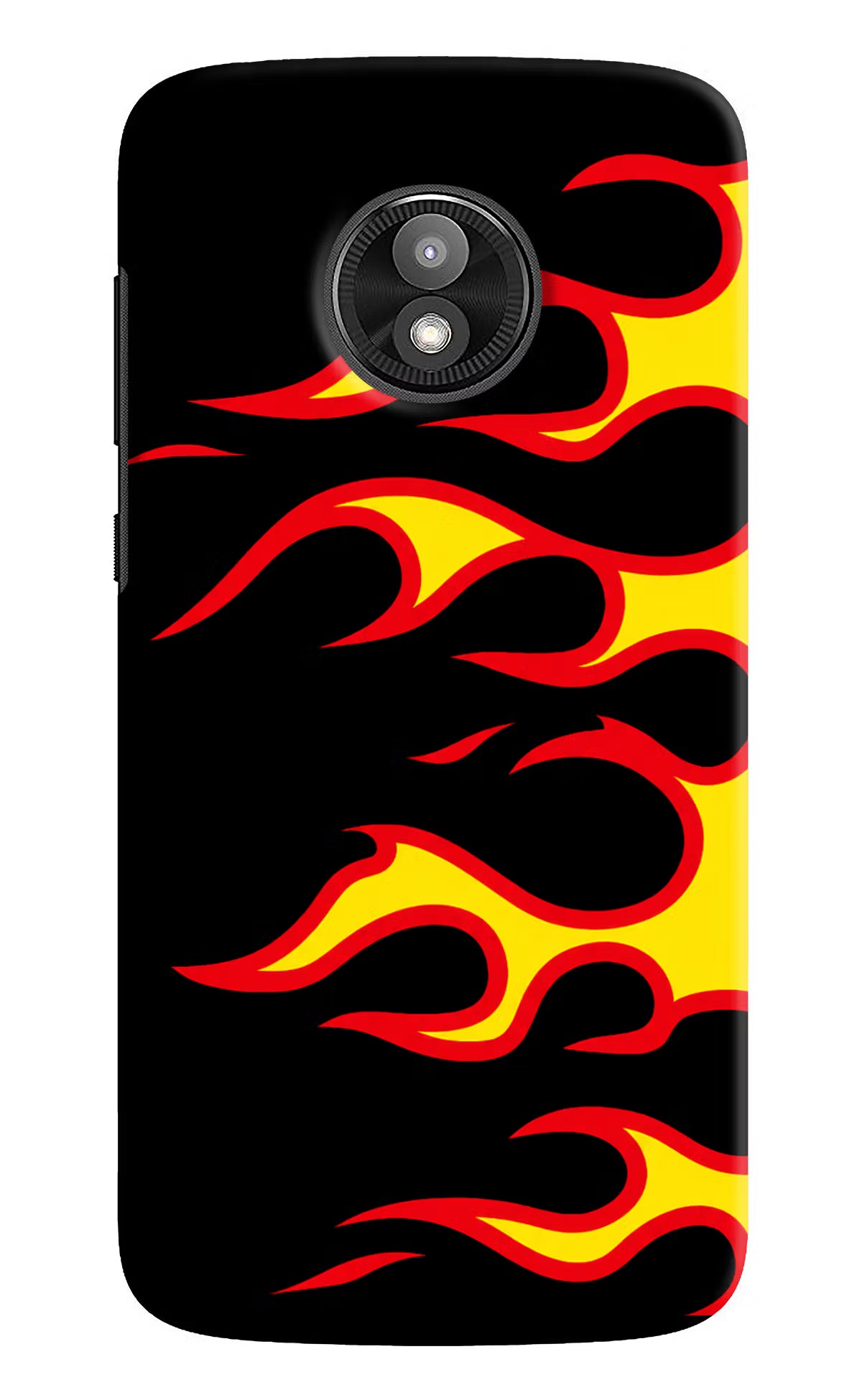Side Sweep Flames Moto E5 Play Back Cover - Side Sweep Flames Moto E5 Play Hard Case Back Cover by Casekaro Side Sweep Flames Moto E5 Play Hard Case Back Cover by Casekaro