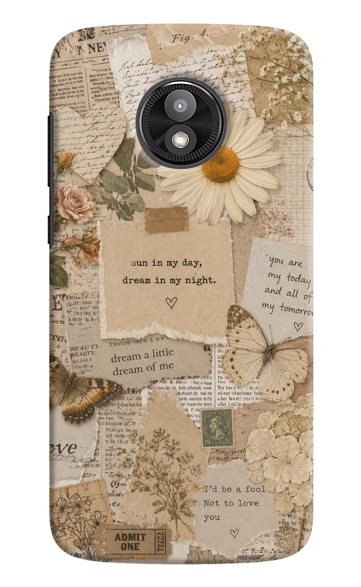 Vintage case Moto E5 Play Back Cover - Vintage case Moto E5 Play Back Cover Vintage case Moto E5 Play Back Cover