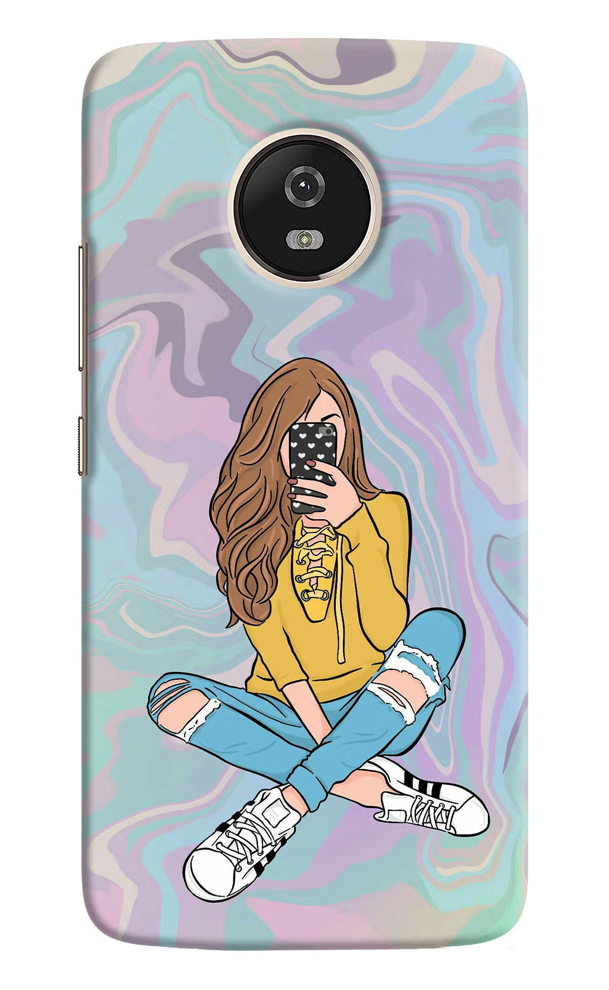 Selfie Girl Moto G5 Back Cover - Selfie Girl Moto G5 Hard Case Back Cover by Casekaro Selfie Girl Moto G5 Hard Case Back Cover by Casekaro