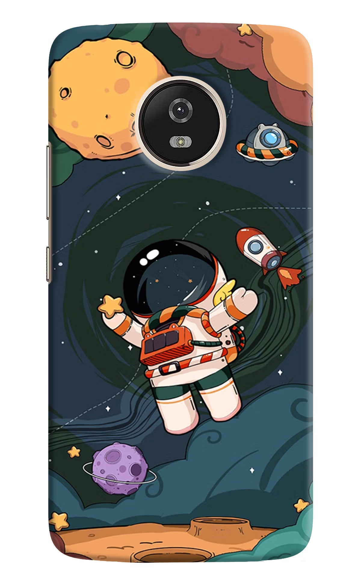 Cartoon Astronaut Moto G5 Back Cover - Cartoon Astronaut Moto G5 Hard Case Back Cover by Casekaro Cartoon Astronaut Moto G5 Hard Case Back Cover by Casekaro
