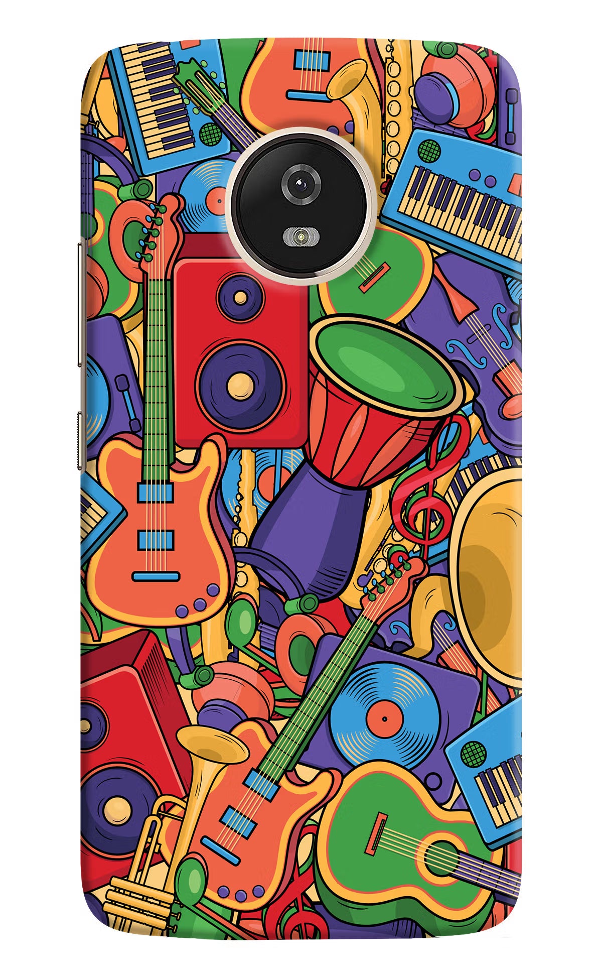 Music Instrument Doodle Moto G5 Back Cover - Music Instrument Doodle Moto G5 Hard Case Back Cover by Casekaro Music Instrument Doodle Moto G5 Hard Case Back Cover by Casekaro