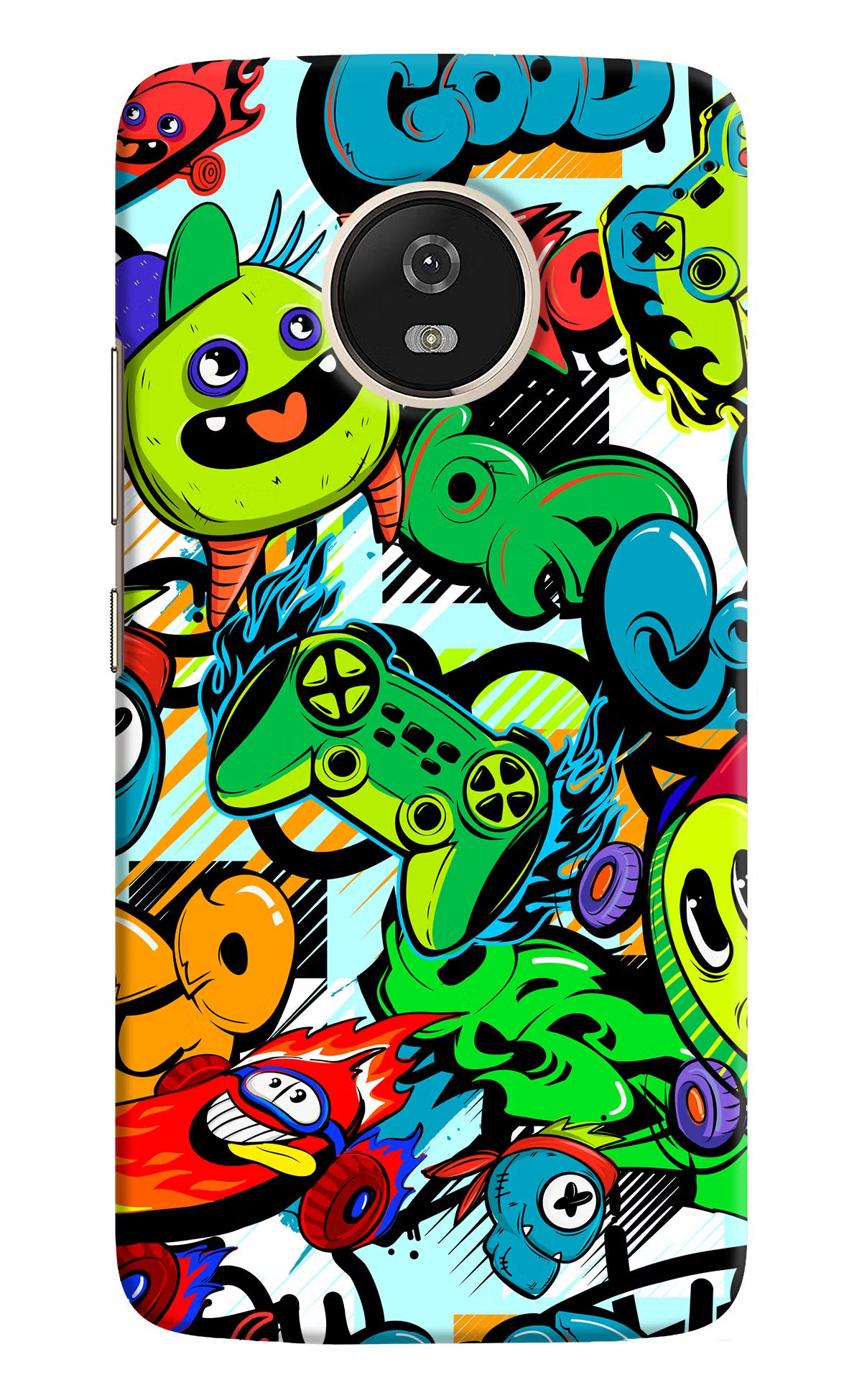 Game Doodle Moto G5 Back Cover - Game Doodle Moto G5 Hard Case Back Cover by Casekaro Game Doodle Moto G5 Hard Case Back Cover by Casekaro