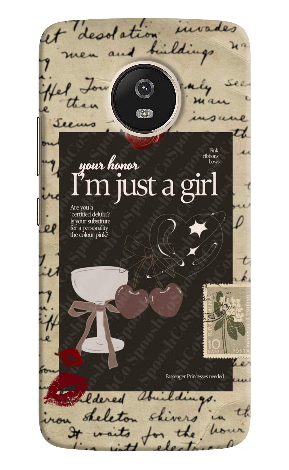 I am just a girl Moto G5 Back Cover - I am just a girl Moto G5 Hard Case Back Cover by Casekaro I am just a girl Moto G5 Hard Case Back Cover by Casekaro