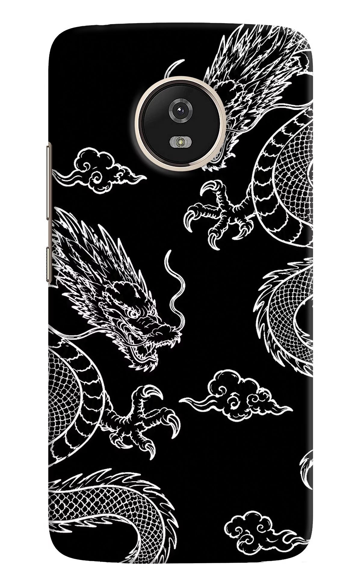 Twin Dragons Moto G5 Back Cover - Twin Dragons Moto G5 Hard Case Back Cover by Casekaro Twin Dragons Moto G5 Hard Case Back Cover by Casekaro