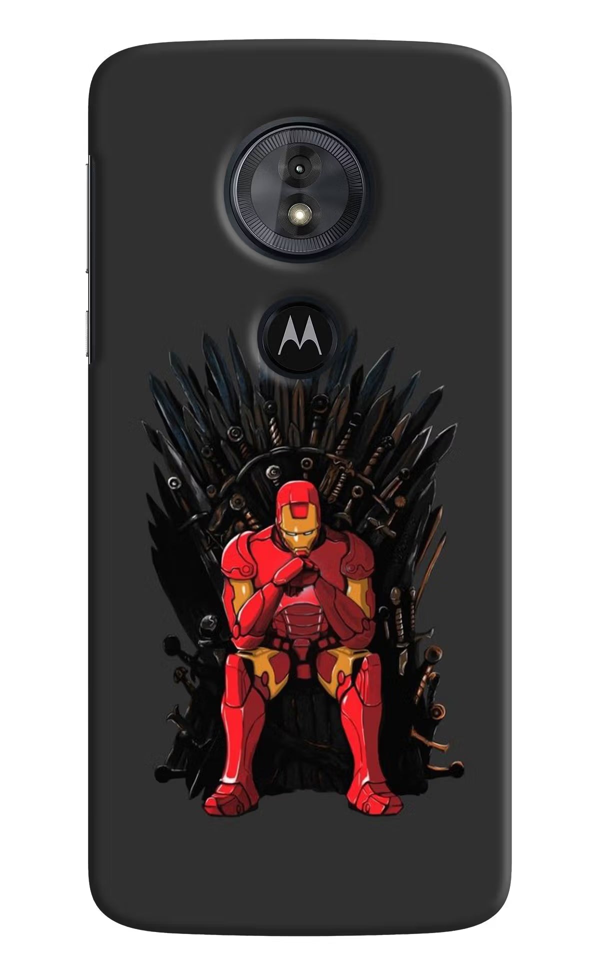 Ironman Throne Moto G6 Play Back Cover - Ironman Throne Moto G6 Play Hard Case Back Cover by Casekaro Ironman Throne Moto G6 Play Hard Case Back Cover by Casekaro