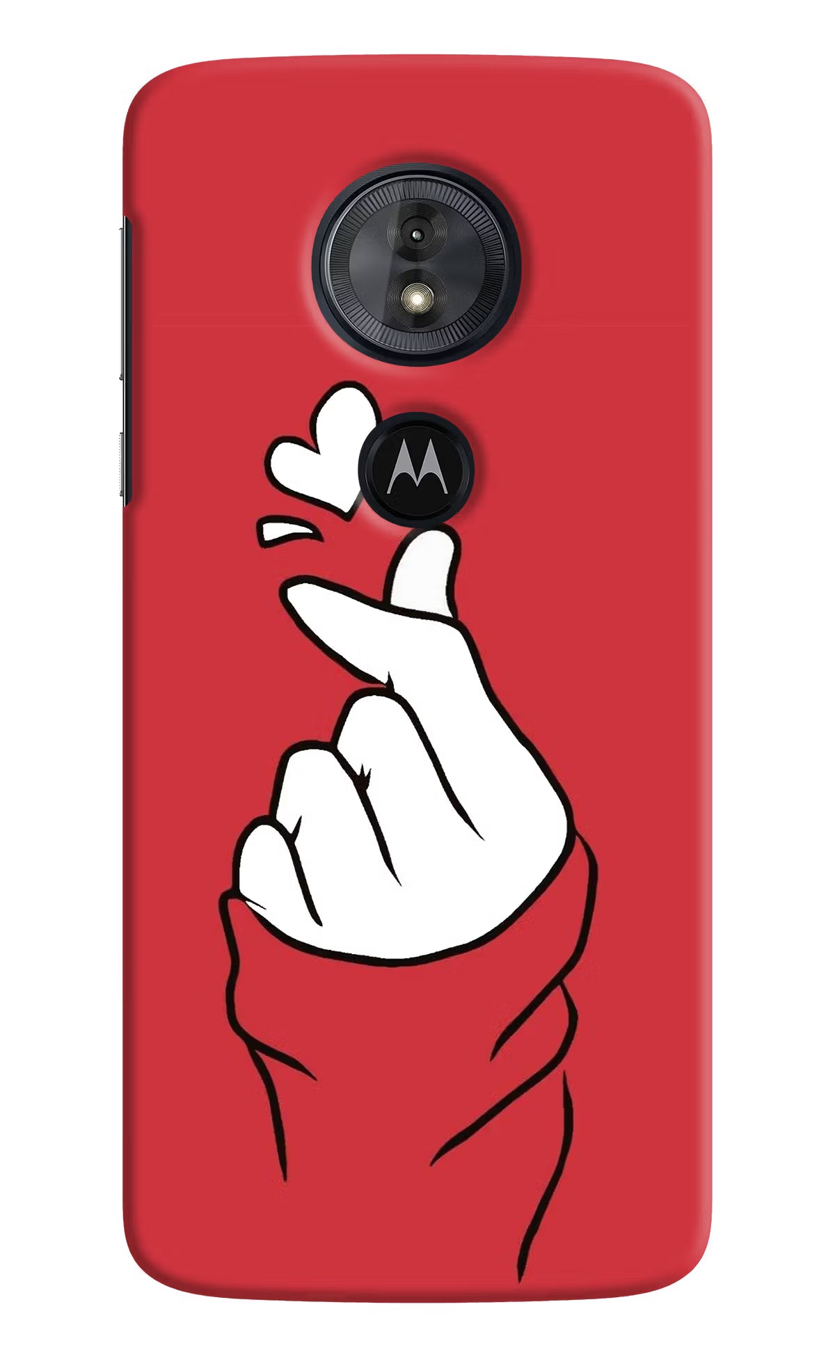 Korean Love Sign Moto G6 Play Back Cover - Korean Love Sign Moto G6 Play Hard Case Back Cover by Casekaro Korean Love Sign Moto G6 Play Hard Case Back Cover by Casekaro