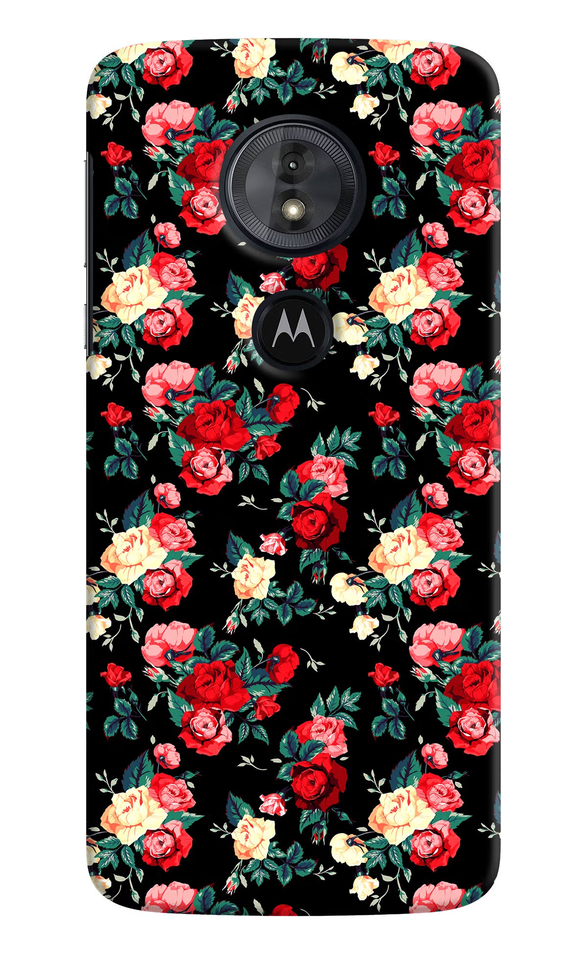 Rose Pattern Moto G6 Play Back Cover - Rose Pattern Moto G6 Play Hard Case Back Cover by Casekaro Rose Pattern Moto G6 Play Hard Case Back Cover by Casekaro