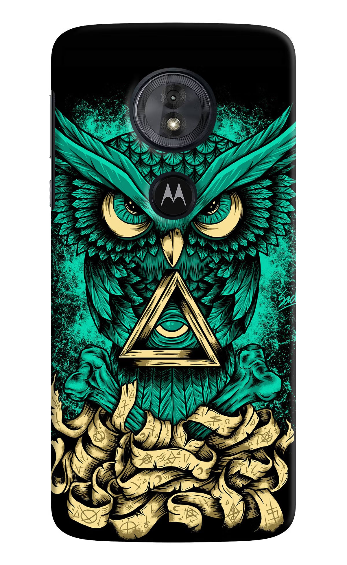 Green Owl Moto G6 Play Back Cover - Green Owl Moto G6 Play Hard Case Back Cover by Casekaro Green Owl Moto G6 Play Hard Case Back Cover by Casekaro