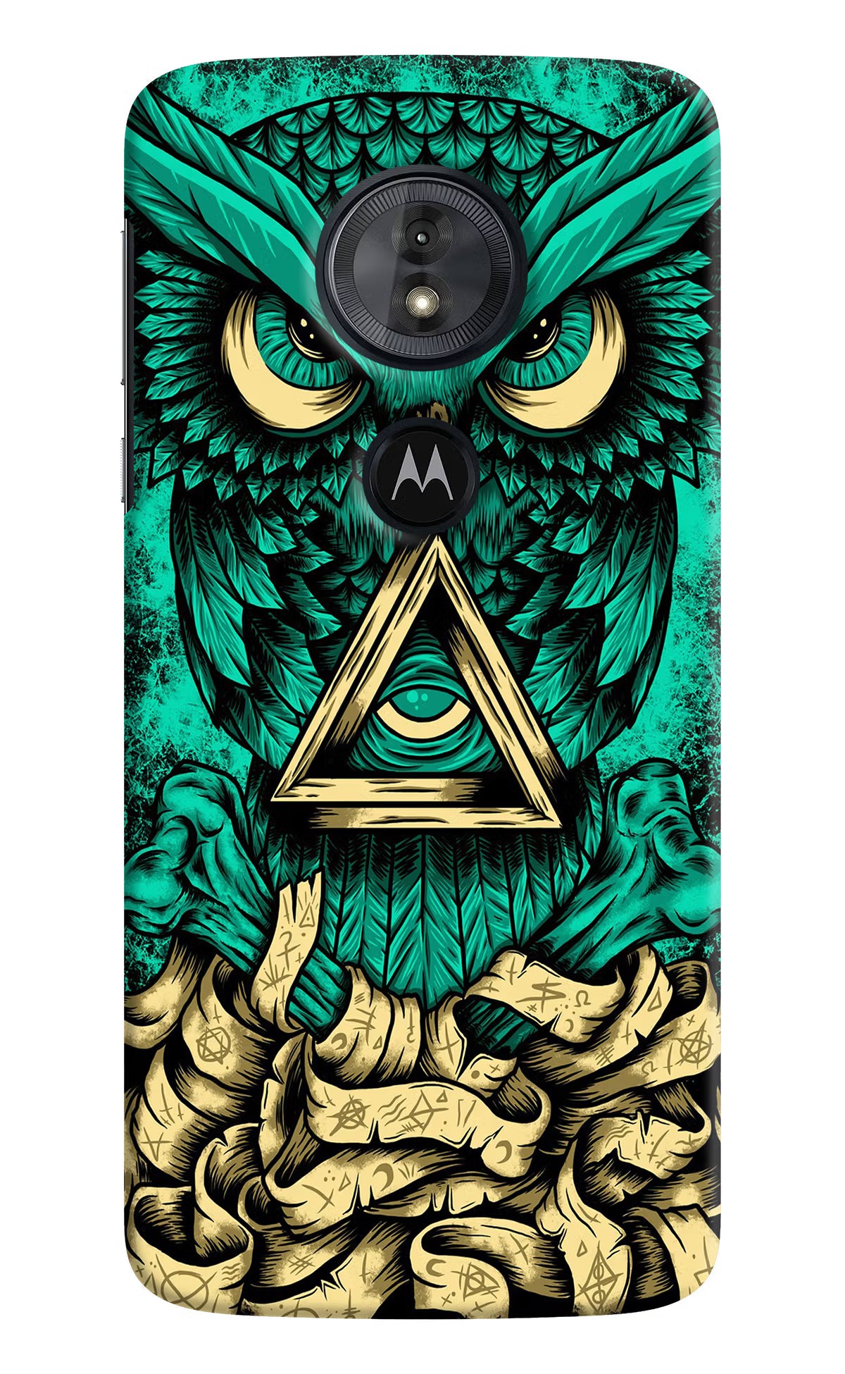 Green Owl Moto G6 Play Back Cover - Green Owl Moto G6 Play Hard Case Back Cover by Casekaro Green Owl Moto G6 Play Hard Case Back Cover by Casekaro