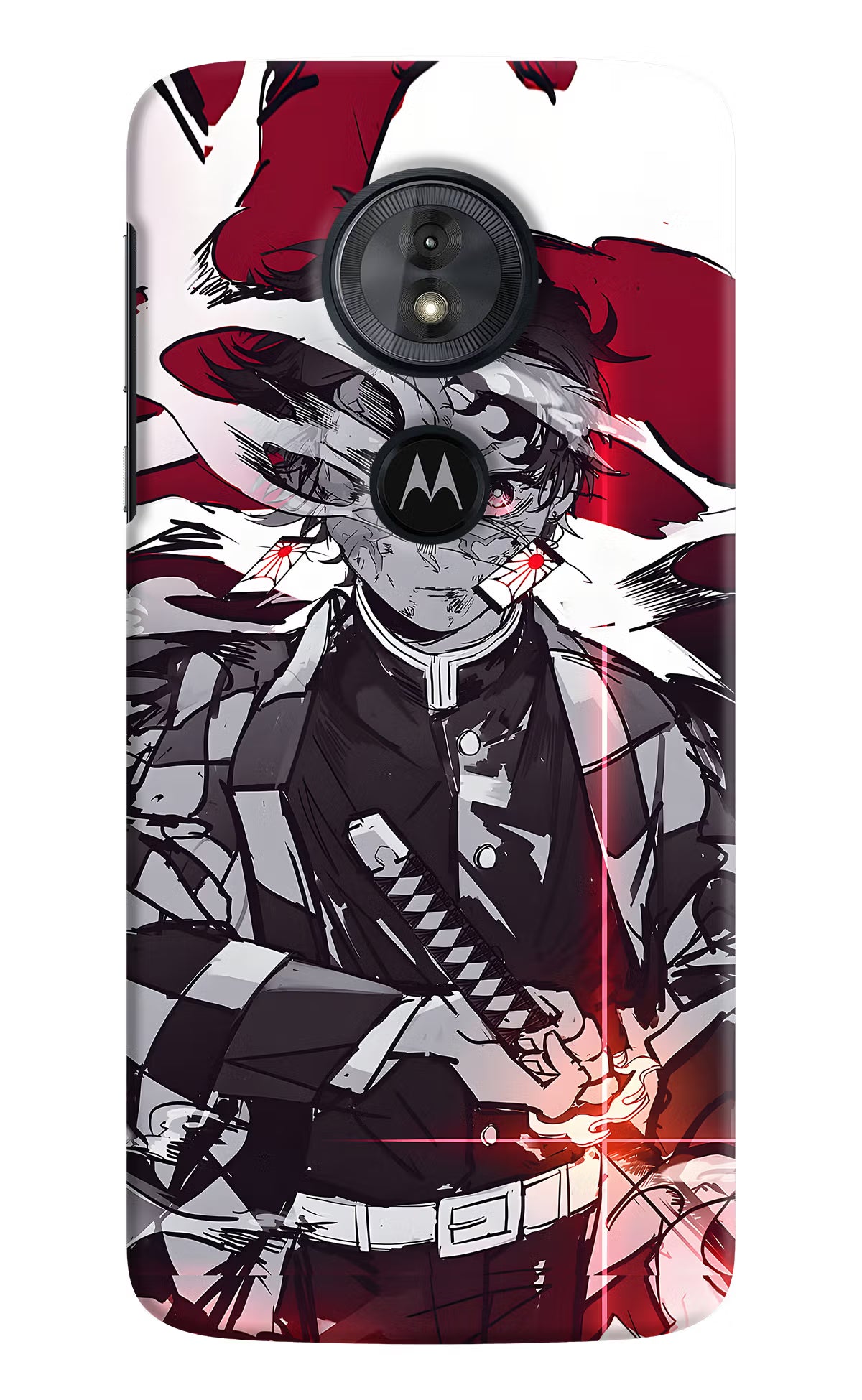 Demon Slayer Moto G6 Play Back Cover - Demon Slayer Moto G6 Play Hard Case Back Cover by Casekaro Demon Slayer Moto G6 Play Hard Case Back Cover by Casekaro