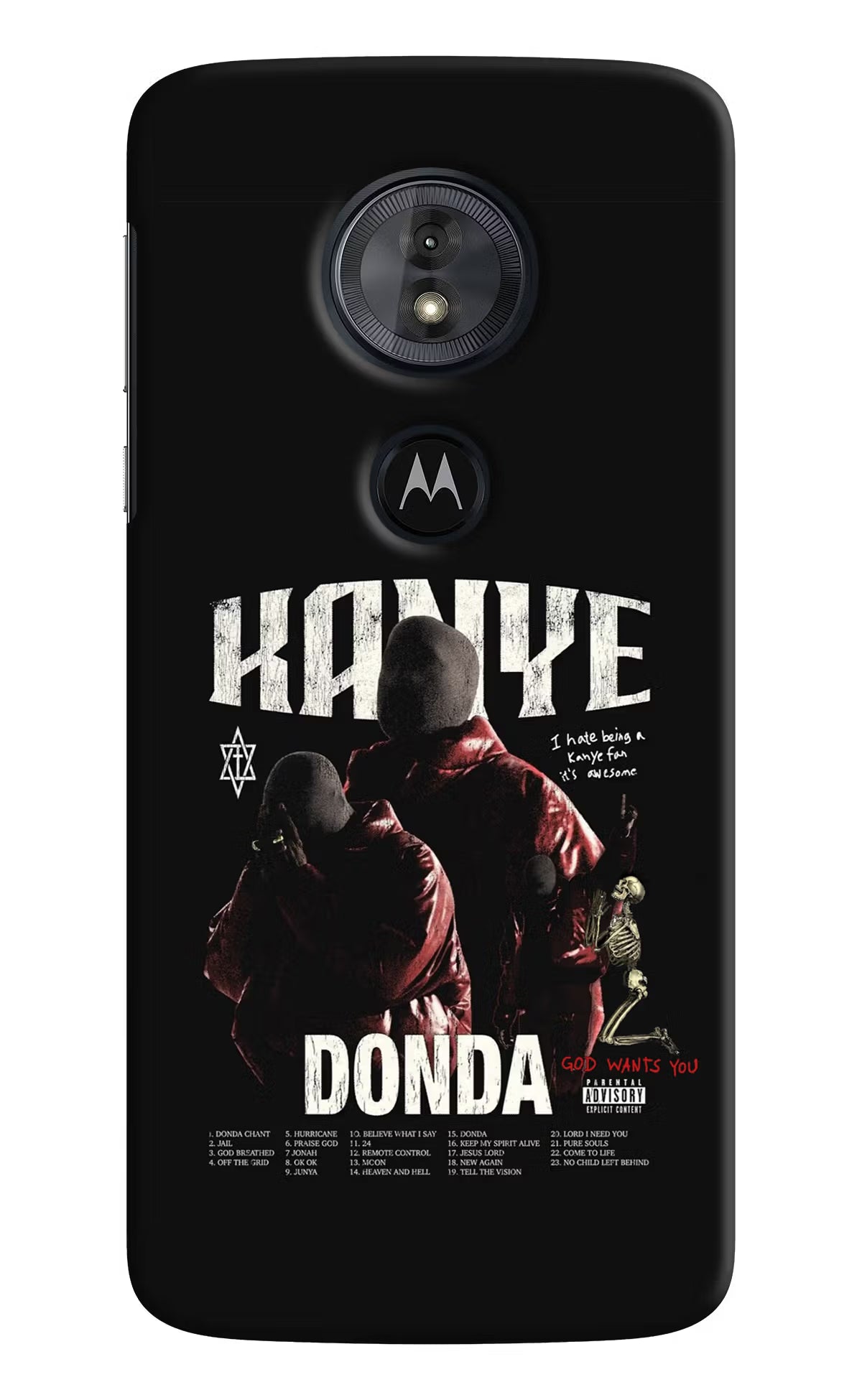 Donda Kanye West Moto G6 Play Back Cover - Donda Kanye West Moto G6 Play Hard Case Back Cover by Casekaro Donda Kanye West Moto G6 Play Hard Case Back Cover by Casekaro