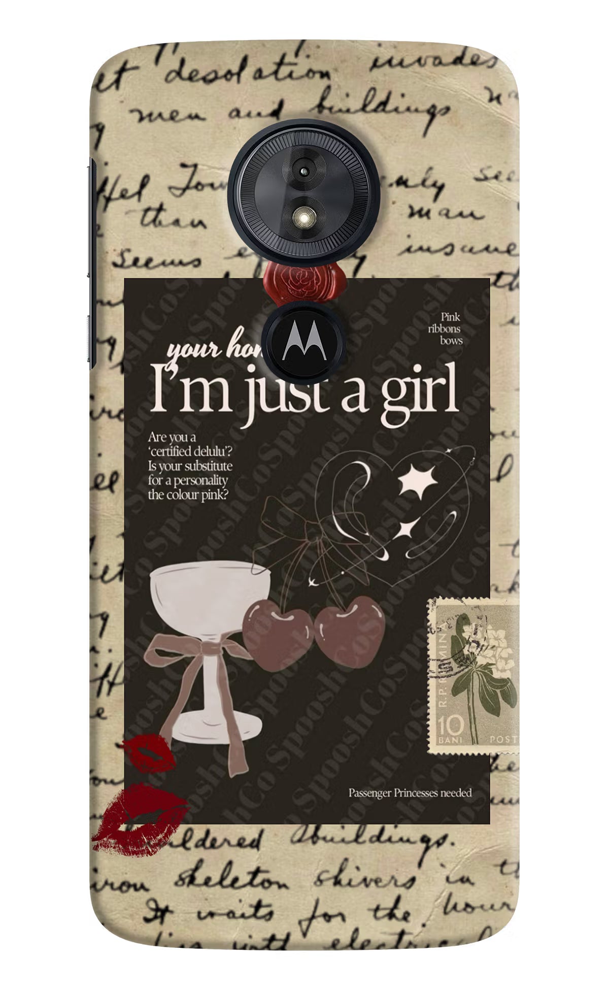 I am just a girl Moto G6 Play Back Cover - I am just a girl Moto G6 Play Hard Case Back Cover by Casekaro I am just a girl Moto G6 Play Hard Case Back Cover by Casekaro