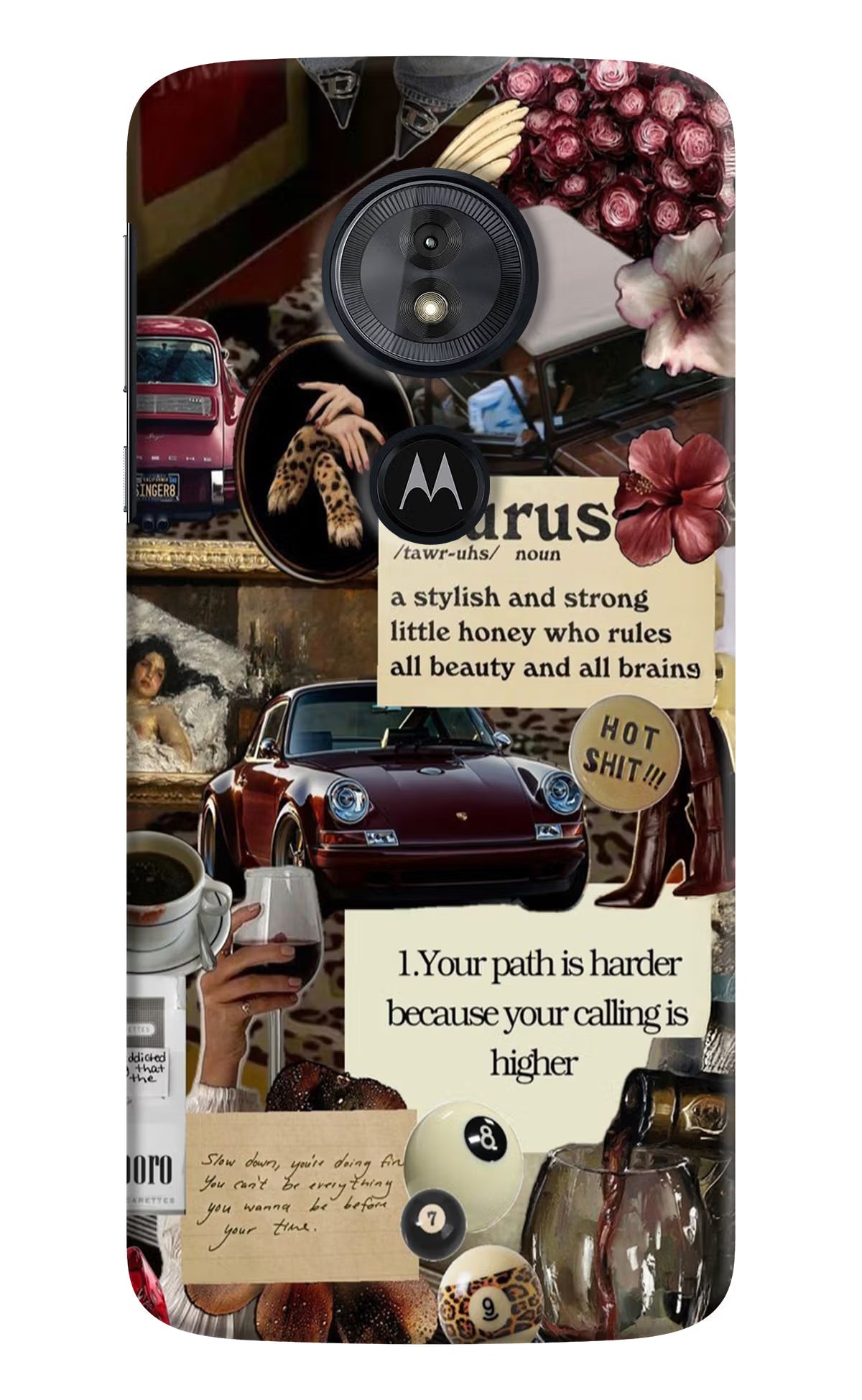 Taurus Zodiac Moto G6 Play Back Cover - Taurus Zodiac Moto G6 Play Hard Case Back Cover by Casekaro Taurus Zodiac Moto G6 Play Hard Case Back Cover by Casekaro
