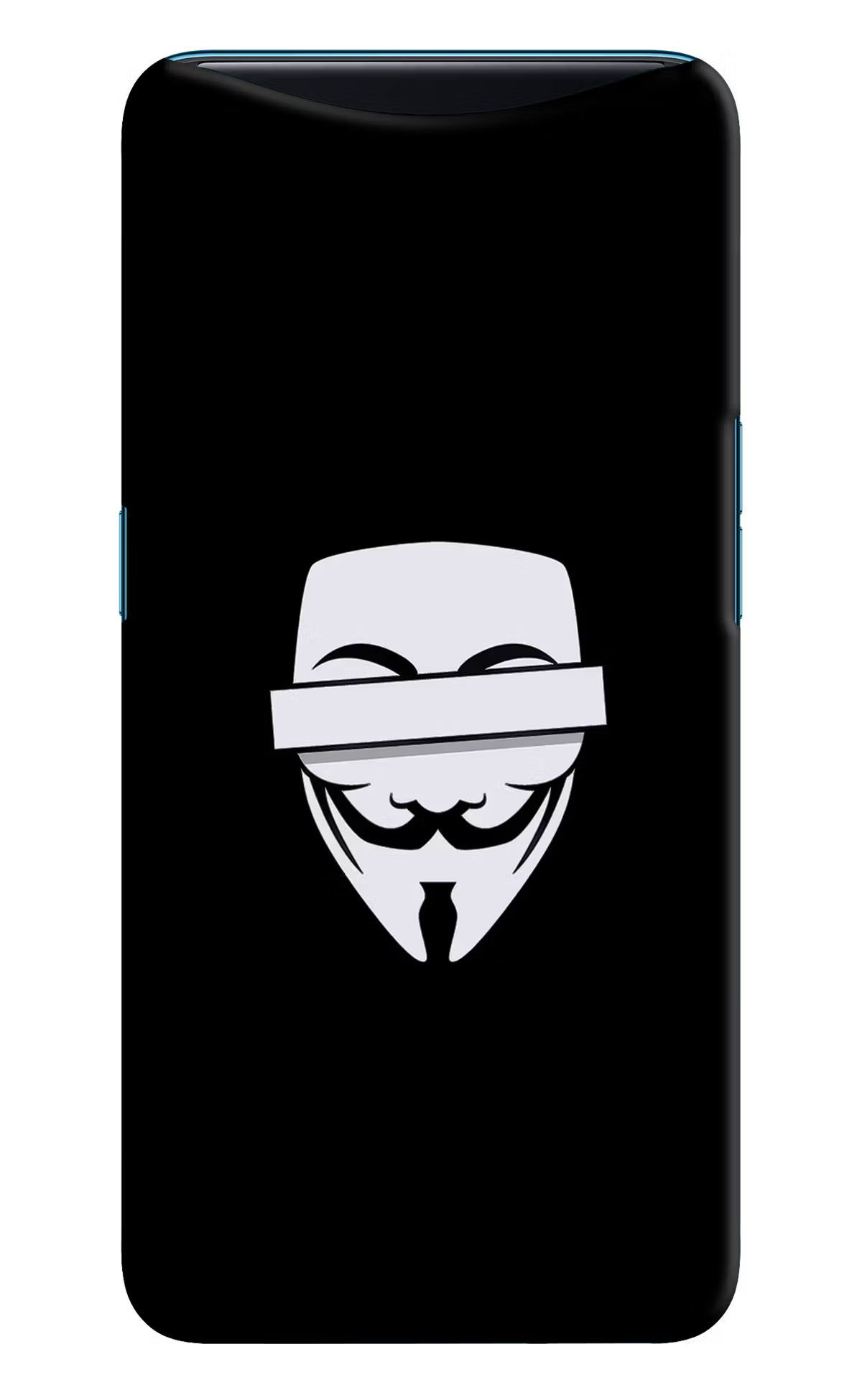 Anonymous Face Oppo Find X Back Cover - Anonymous Face Oppo Find X Hard Case Back Cover by Casekaro Anonymous Face Oppo Find X Hard Case Back Cover by Casekaro