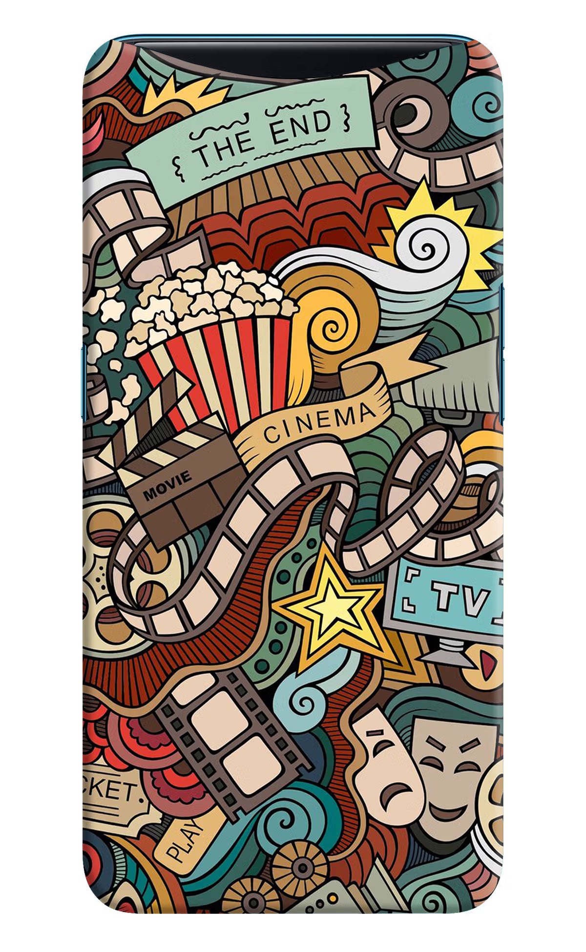 Cinema Abstract Oppo Find X Back Cover - Cinema Abstract Oppo Find X Hard Case Back Cover by Casekaro Cinema Abstract Oppo Find X Hard Case Back Cover by Casekaro