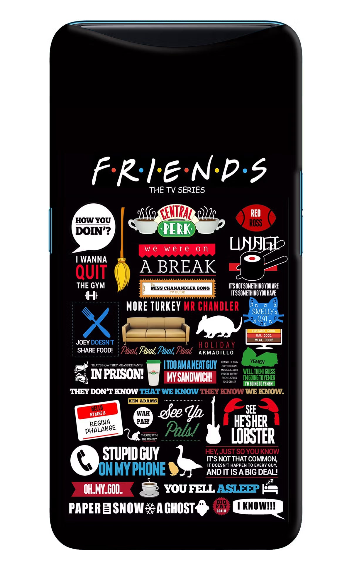 FRIENDS Oppo Find X Back Cover - FRIENDS Oppo Find X Hard Case Back Cover by Casekaro FRIENDS Oppo Find X Hard Case Back Cover by Casekaro