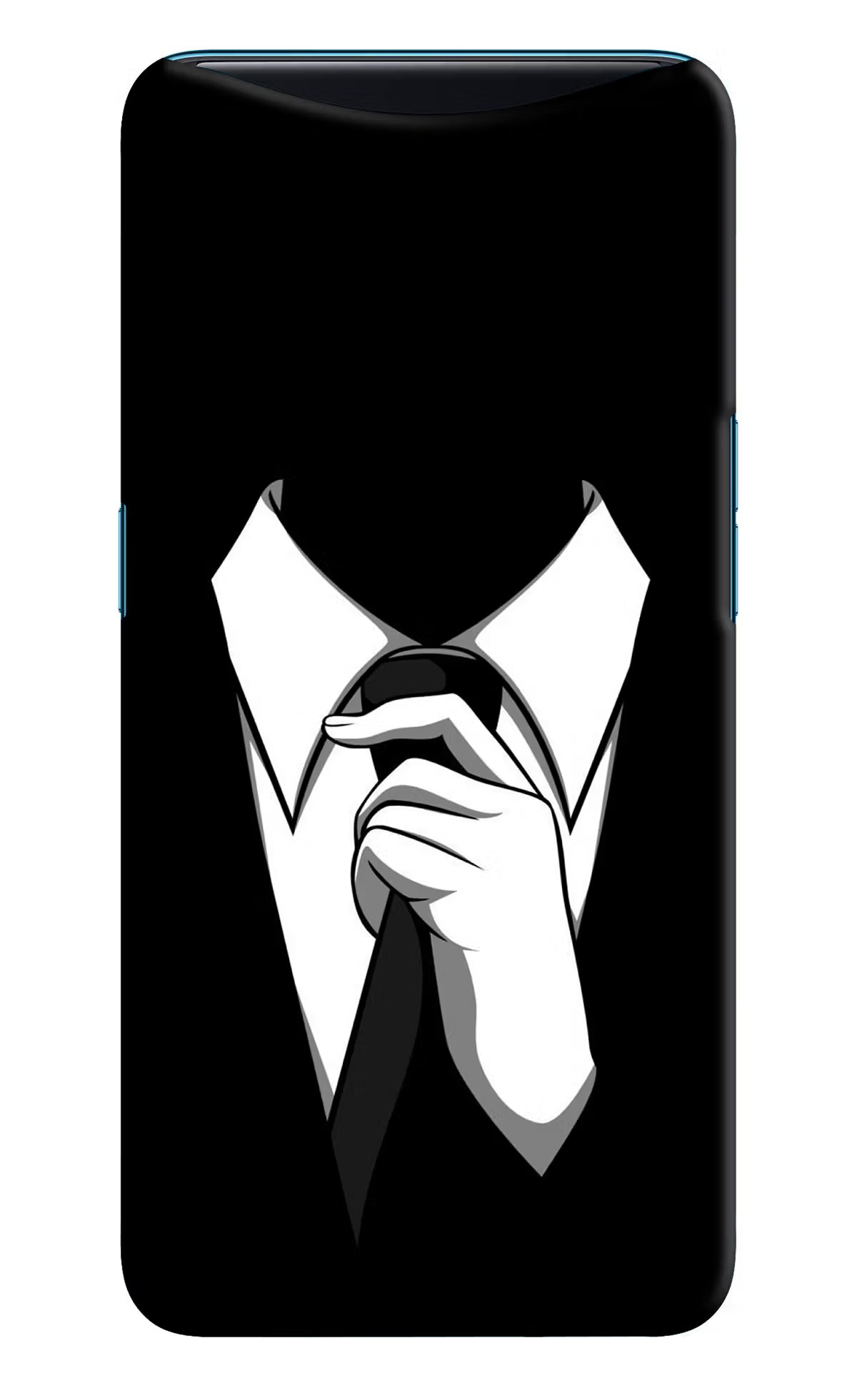 Black Tie Oppo Find X Back Cover - Black Tie Oppo Find X Hard Case Back Cover by Casekaro Black Tie Oppo Find X Hard Case Back Cover by Casekaro