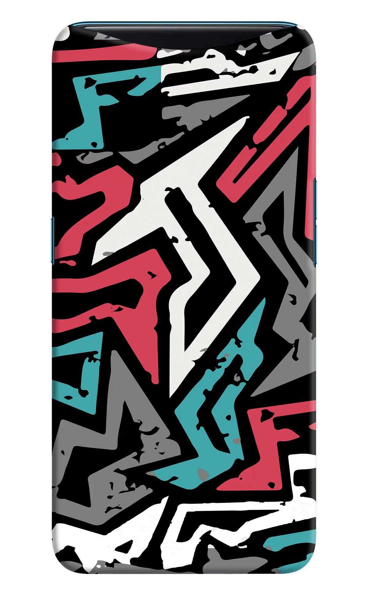 Geometric Graffiti Oppo Find X Back Cover - Geometric Graffiti Oppo Find X Hard Case Back Cover by Casekaro Geometric Graffiti Oppo Find X Hard Case Back Cover by Casekaro