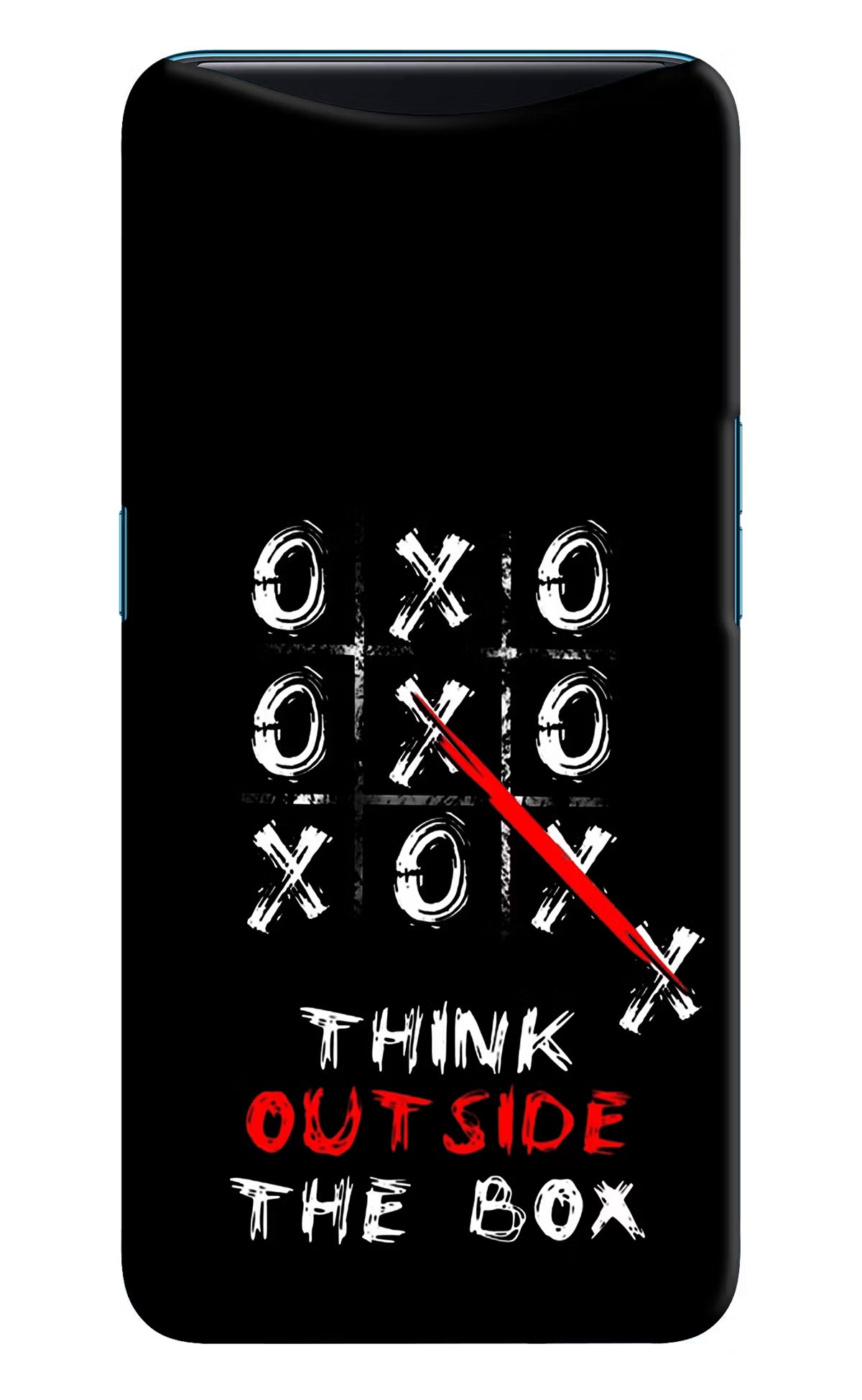 Think out of the BOX Oppo Find X Back Cover - Think out of the BOX Oppo Find X Hard Case Back Cover by Casekaro Think out of the BOX Oppo Find X Hard Case Back Cover by Casekaro