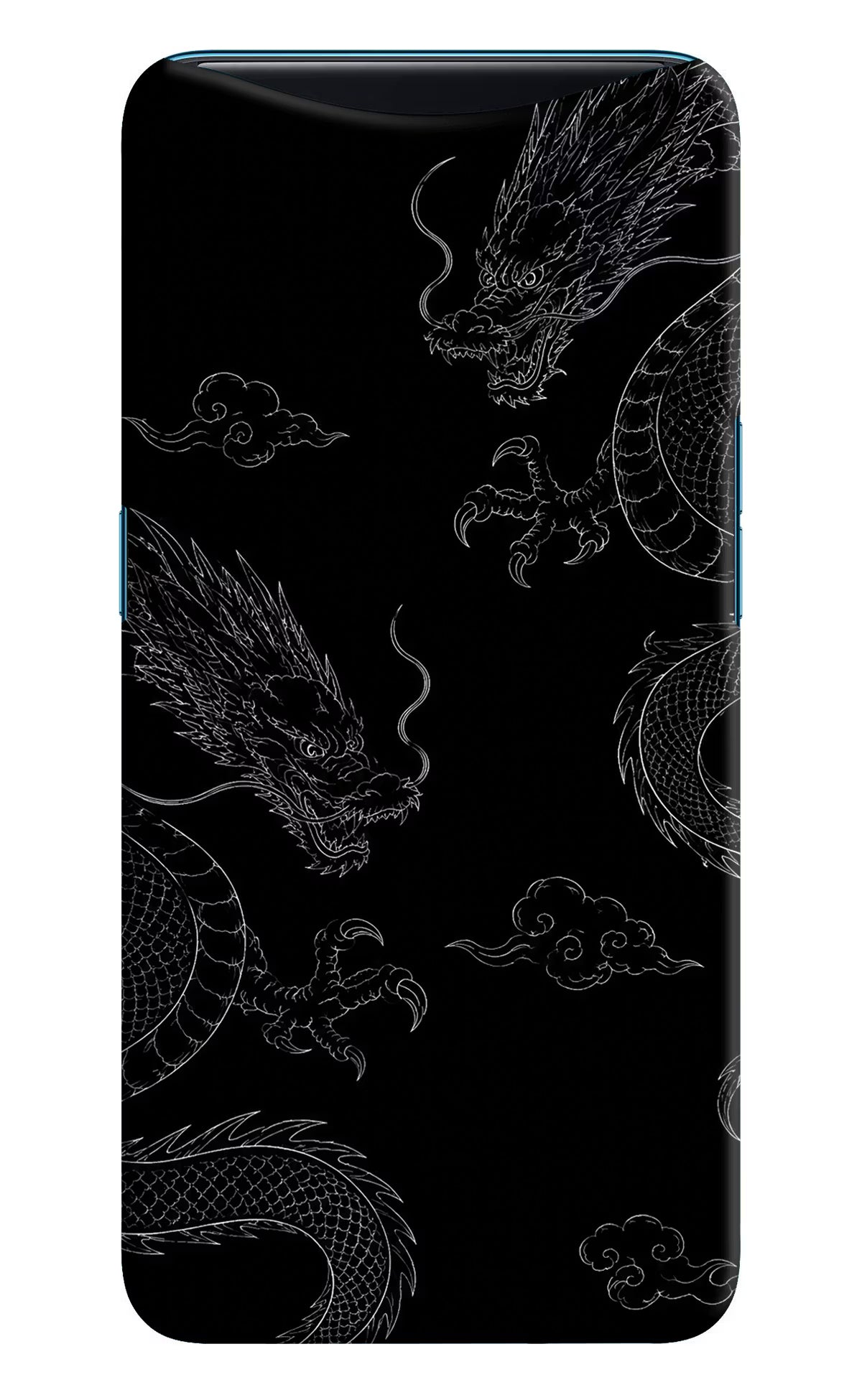 Twin Dragons Oppo Find X Back Cover - Twin Dragons Oppo Find X Hard Case Back Cover by Casekaro Twin Dragons Oppo Find X Hard Case Back Cover by Casekaro