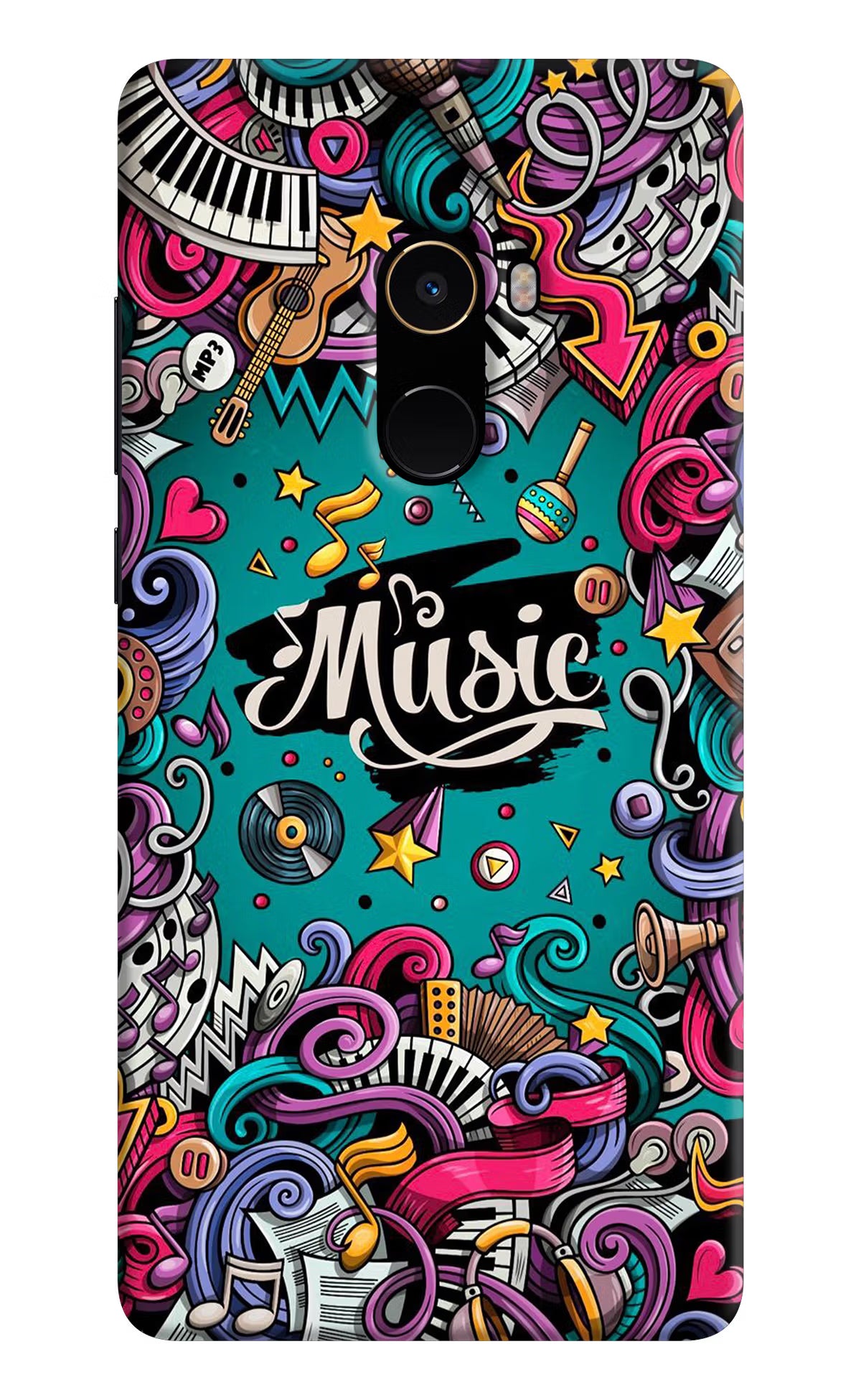 Music Graffiti Mi Mix 2 Back Cover - Music Graffiti Mi Mix 2 Hard Case Back Cover by Casekaro Music Graffiti Mi Mix 2 Hard Case Back Cover by Casekaro
