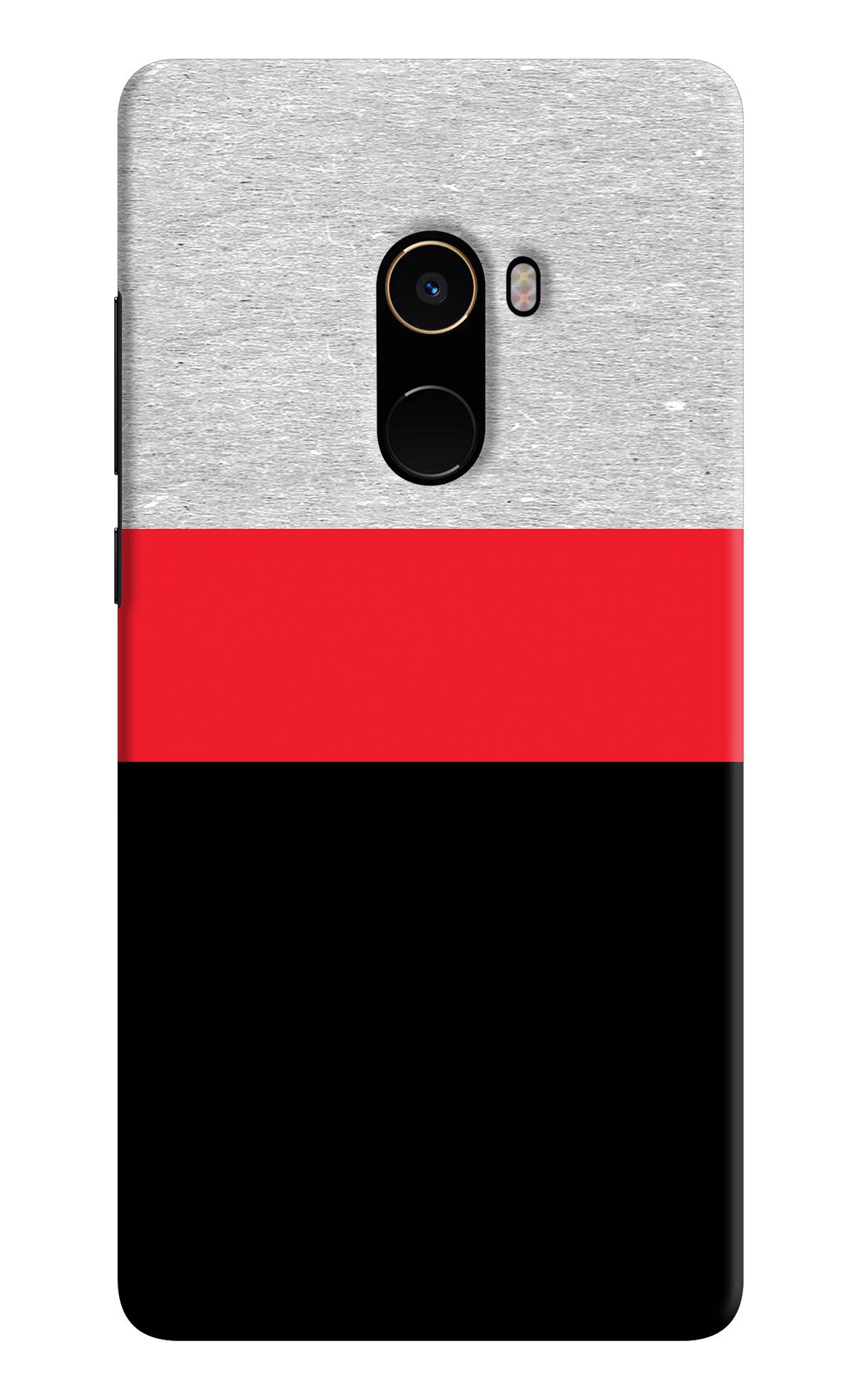 Tri Color Pattern Mi Mix 2 Back Cover - Tri Color Pattern Mi Mix 2 Hard Case Back Cover by Casekaro Tri Color Pattern Mi Mix 2 Hard Case Back Cover by Casekaro