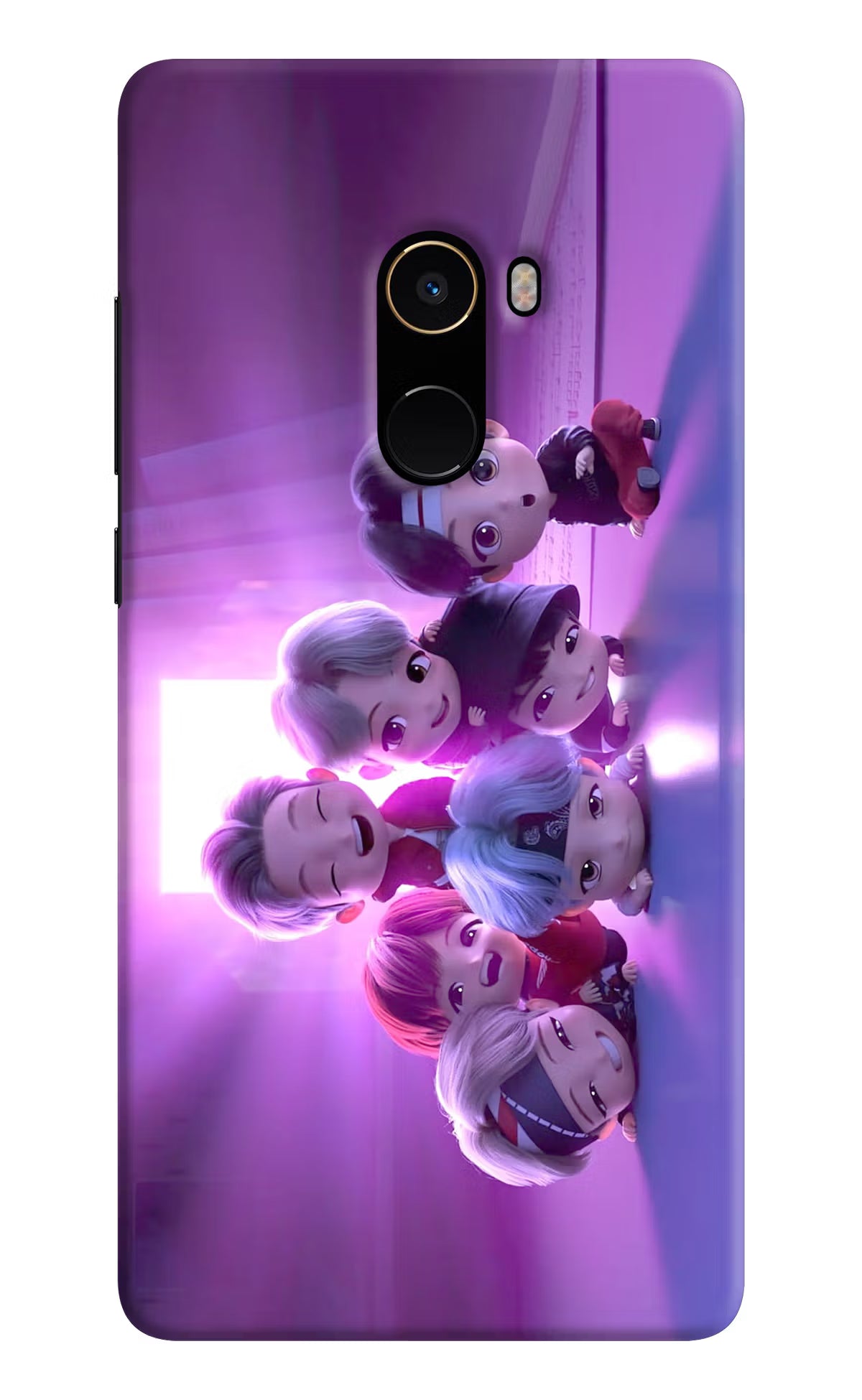 BTS Chibi Mi Mix 2 Back Cover - BTS Chibi Mi Mix 2 Hard Case Back Cover by Casekaro BTS Chibi Mi Mix 2 Hard Case Back Cover by Casekaro