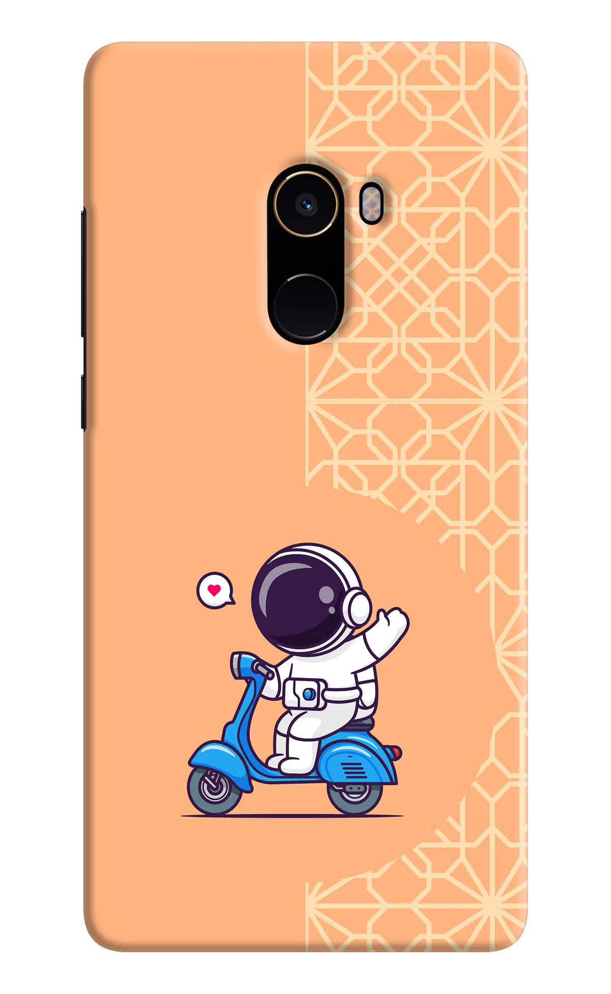 Cute Astronaut Riding Mi Mix 2 Back Cover - Cute Astronaut Riding Mi Mix 2 Hard Case Back Cover by Casekaro Cute Astronaut Riding Mi Mix 2 Hard Case Back Cover by Casekaro