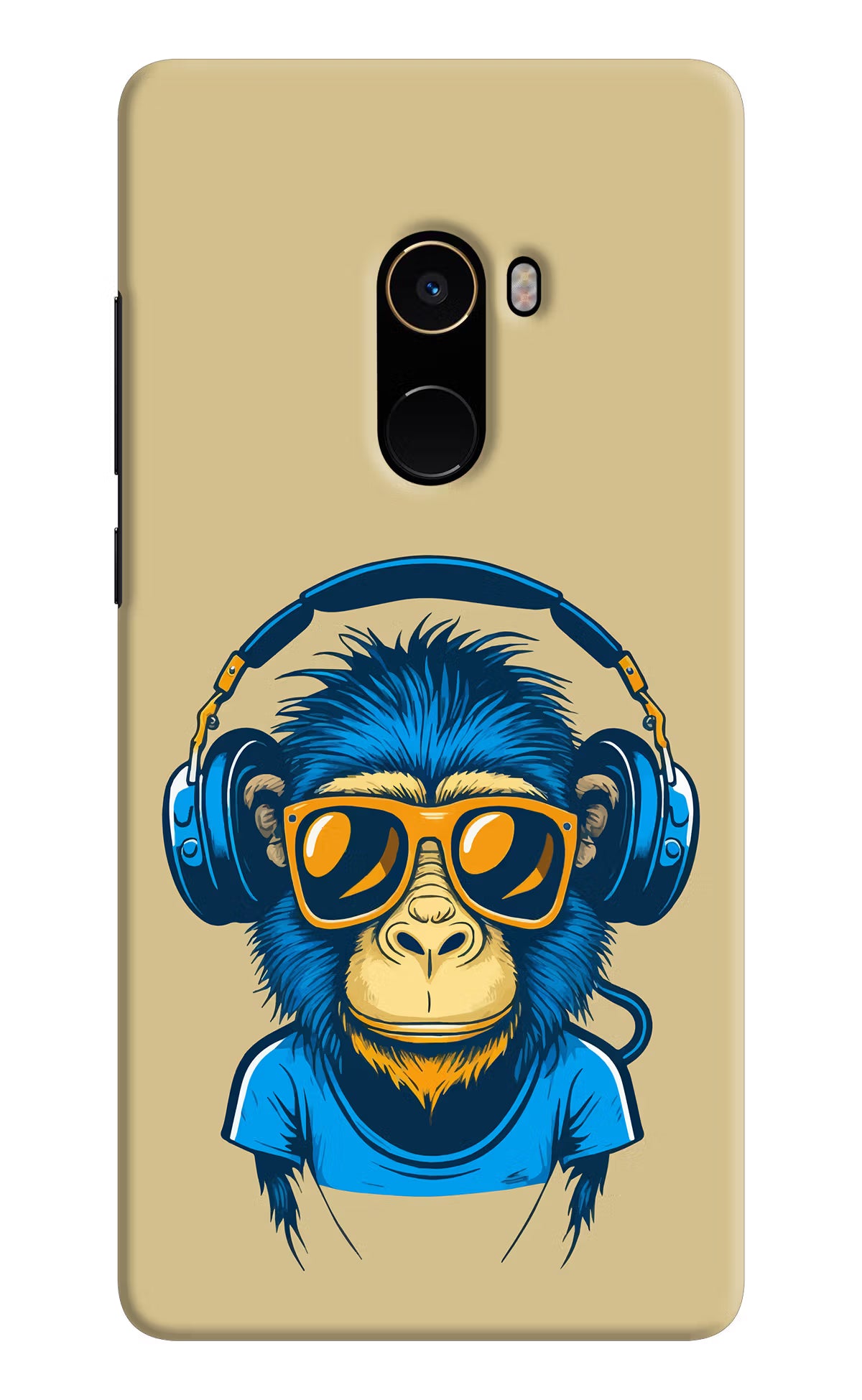 Monkey Headphone Mi Mix 2 Back Cover - Monkey Headphone Mi Mix 2 Hard Case Back Cover by Casekaro Monkey Headphone Mi Mix 2 Hard Case Back Cover by Casekaro