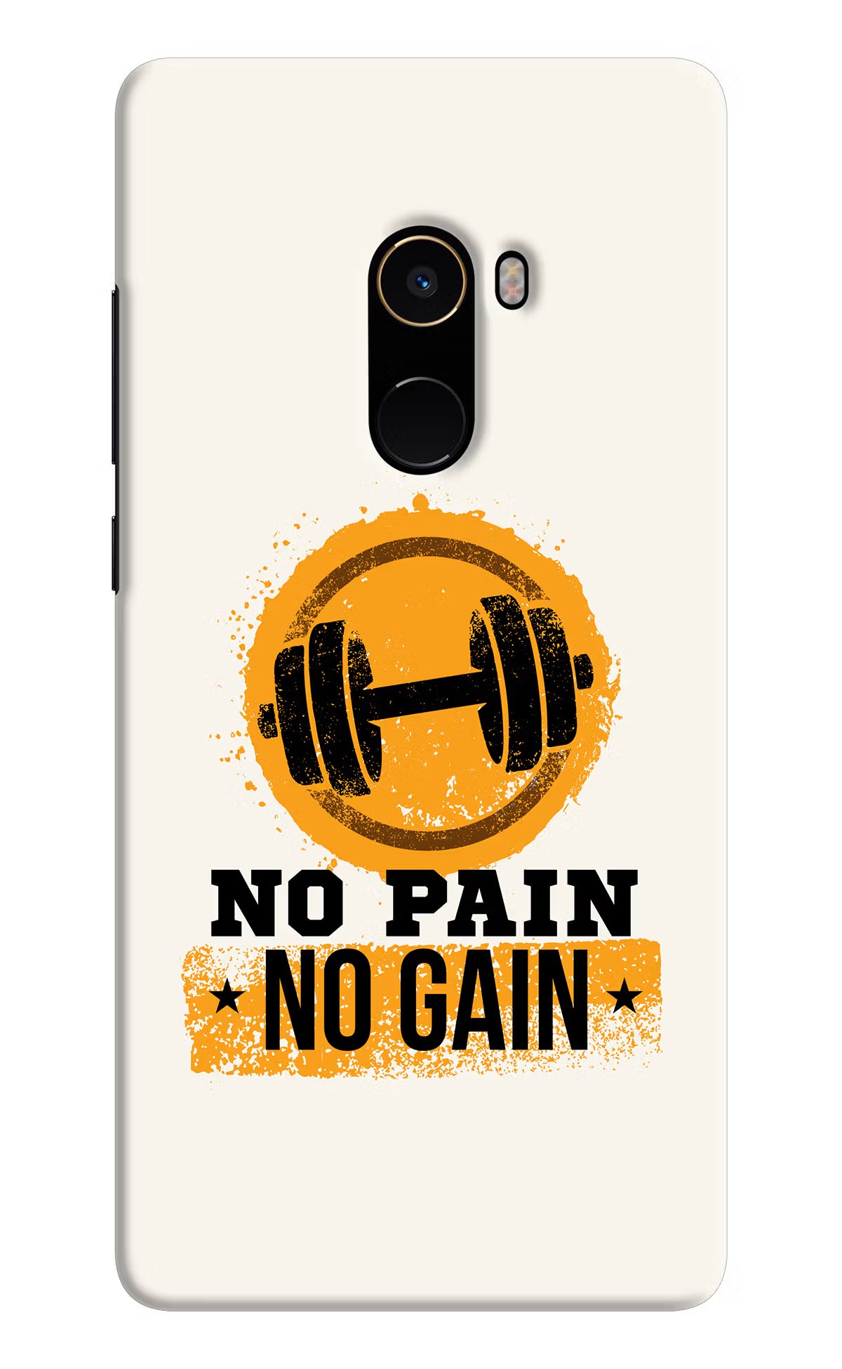 No Pain No Gain Mi Mix 2 Back Cover - No Pain No Gain Mi Mix 2 Hard Case Back Cover by Casekaro No Pain No Gain Mi Mix 2 Hard Case Back Cover by Casekaro