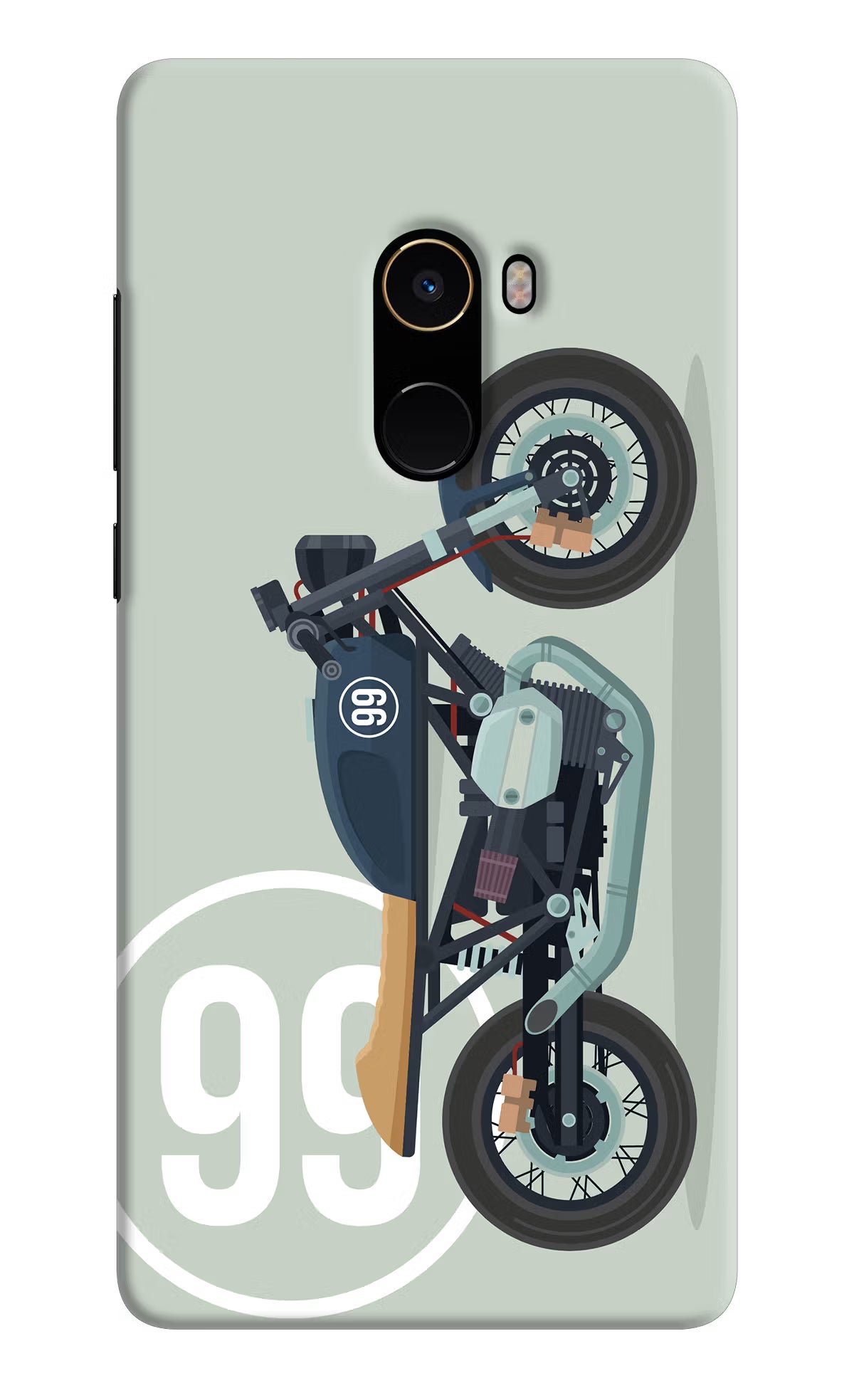 Classic Cafe Racer 99 Mi Mix 2 Back Cover - Classic Cafe Racer 99 Mi Mix 2 Hard Case Back Cover by Casekaro Classic Cafe Racer 99 Mi Mix 2 Hard Case Back Cover by Casekaro