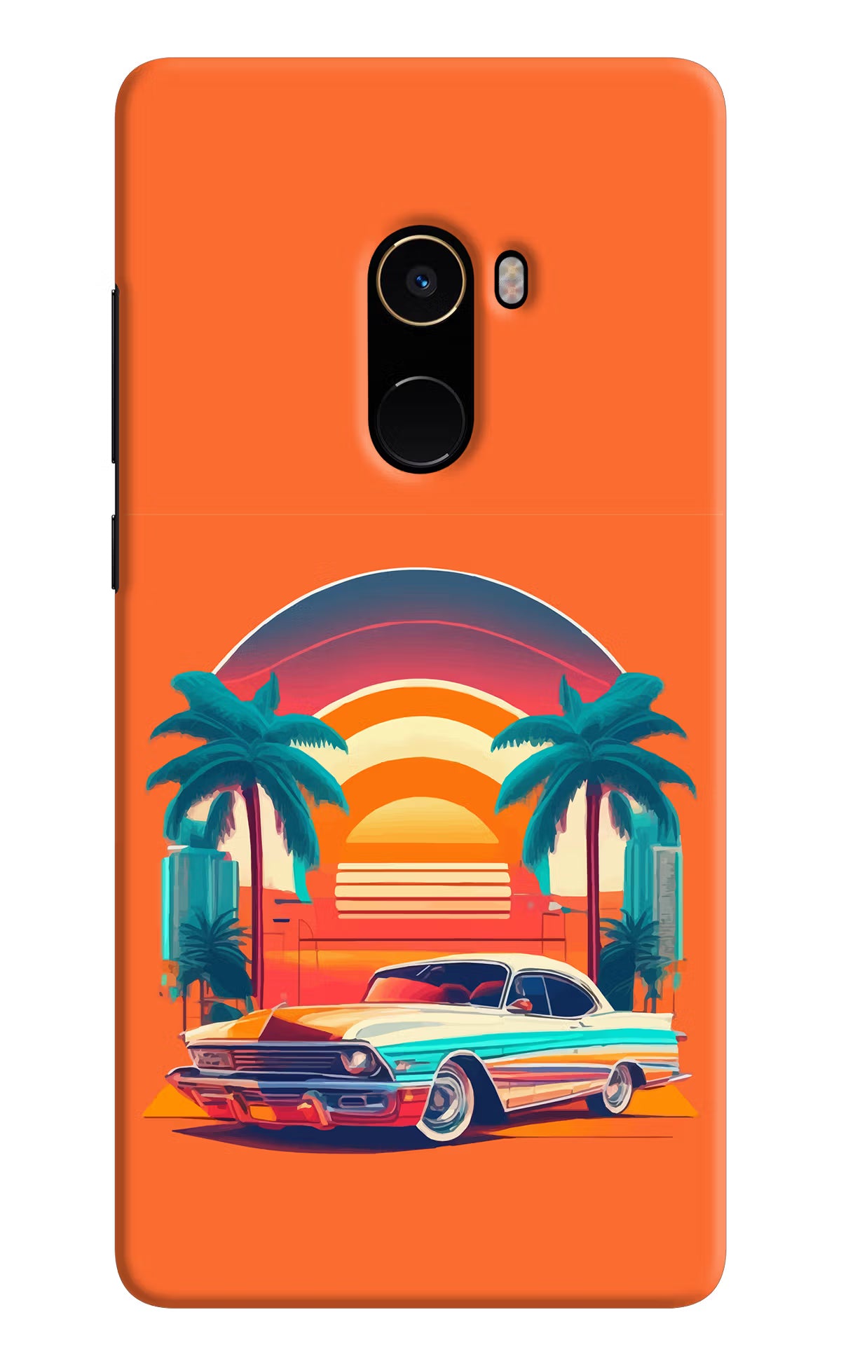 Palm Drive 80s Mi Mix 2 Back Cover - Palm Drive 80s Mi Mix 2 Hard Case Back Cover by Casekaro Palm Drive 80s Mi Mix 2 Hard Case Back Cover by Casekaro