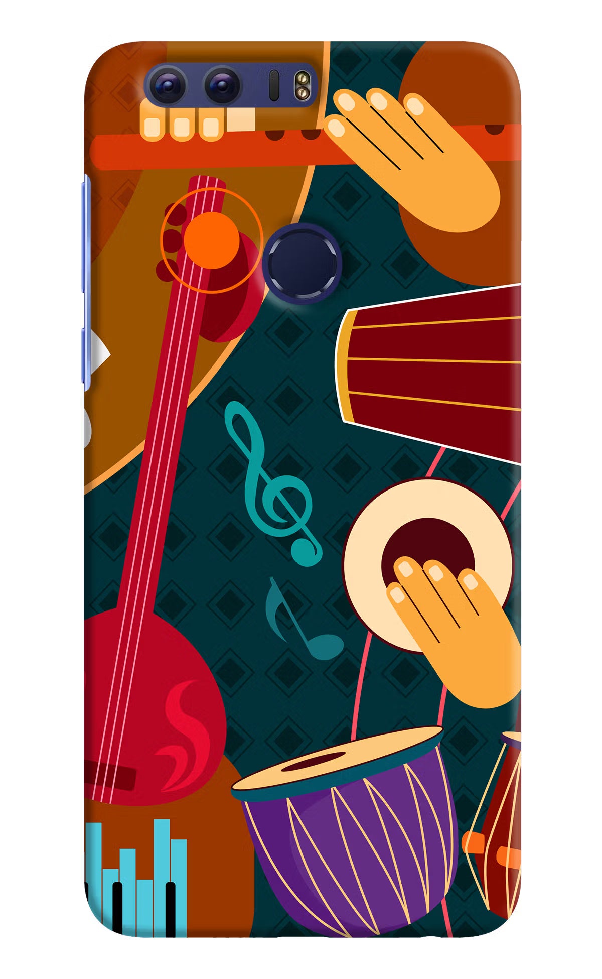 Music Instrument Honor 8 Back Cover - Music Instrument Honor 8 Hard Case Back Cover by Casekaro Music Instrument Honor 8 Hard Case Back Cover by Casekaro