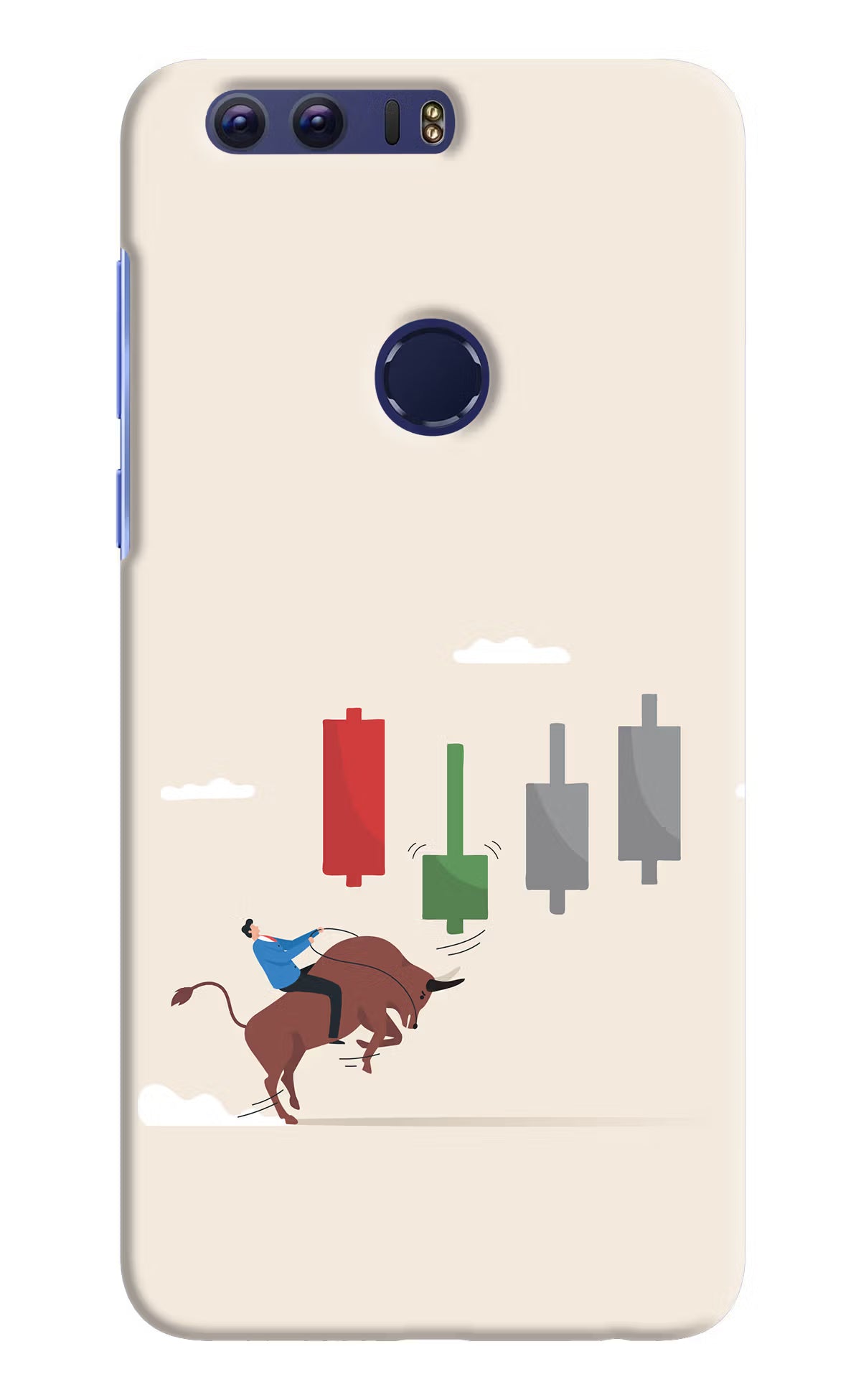 Bull Trading Momentum Honor 8 Back Cover - Bull Trading Momentum Honor 8 Hard Case Back Cover by Casekaro Bull Trading Momentum Honor 8 Hard Case Back Cover by Casekaro