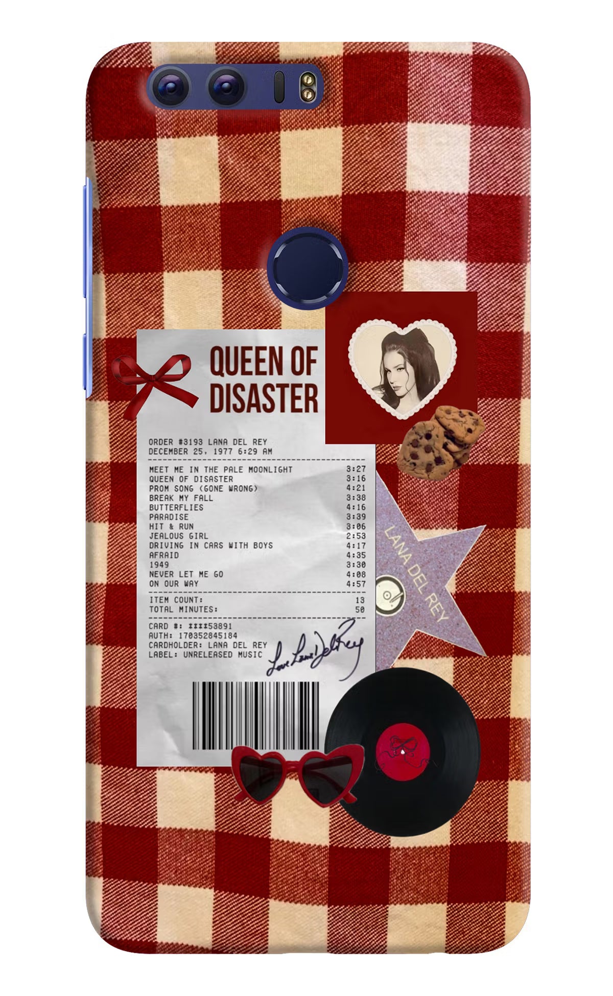 Queen of Disaster Honor 8 Back Cover - Queen of Disaster Honor 8 Hard Case Back Cover by Casekaro Queen of Disaster Honor 8 Hard Case Back Cover by Casekaro