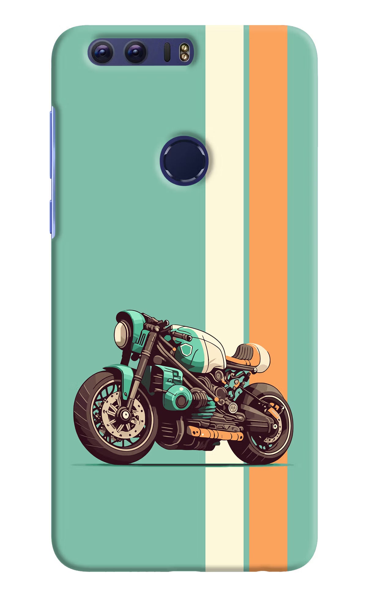 Striped Moto Drift Honor 8 Back Cover - Striped Moto Drift Honor 8 Hard Case Back Cover by Casekaro Striped Moto Drift Honor 8 Hard Case Back Cover by Casekaro